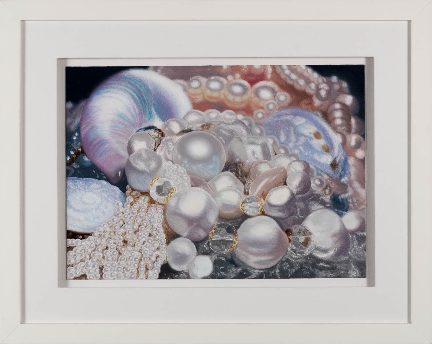 Oceanic Pearls - Photorealist Painting by Ben Weiner