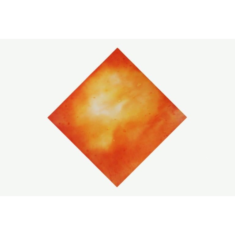 Ben Weiner Abstract Painting – Orange Flowers I Zeichnung, Collage oder andere Arbeit auf Papier, 2015