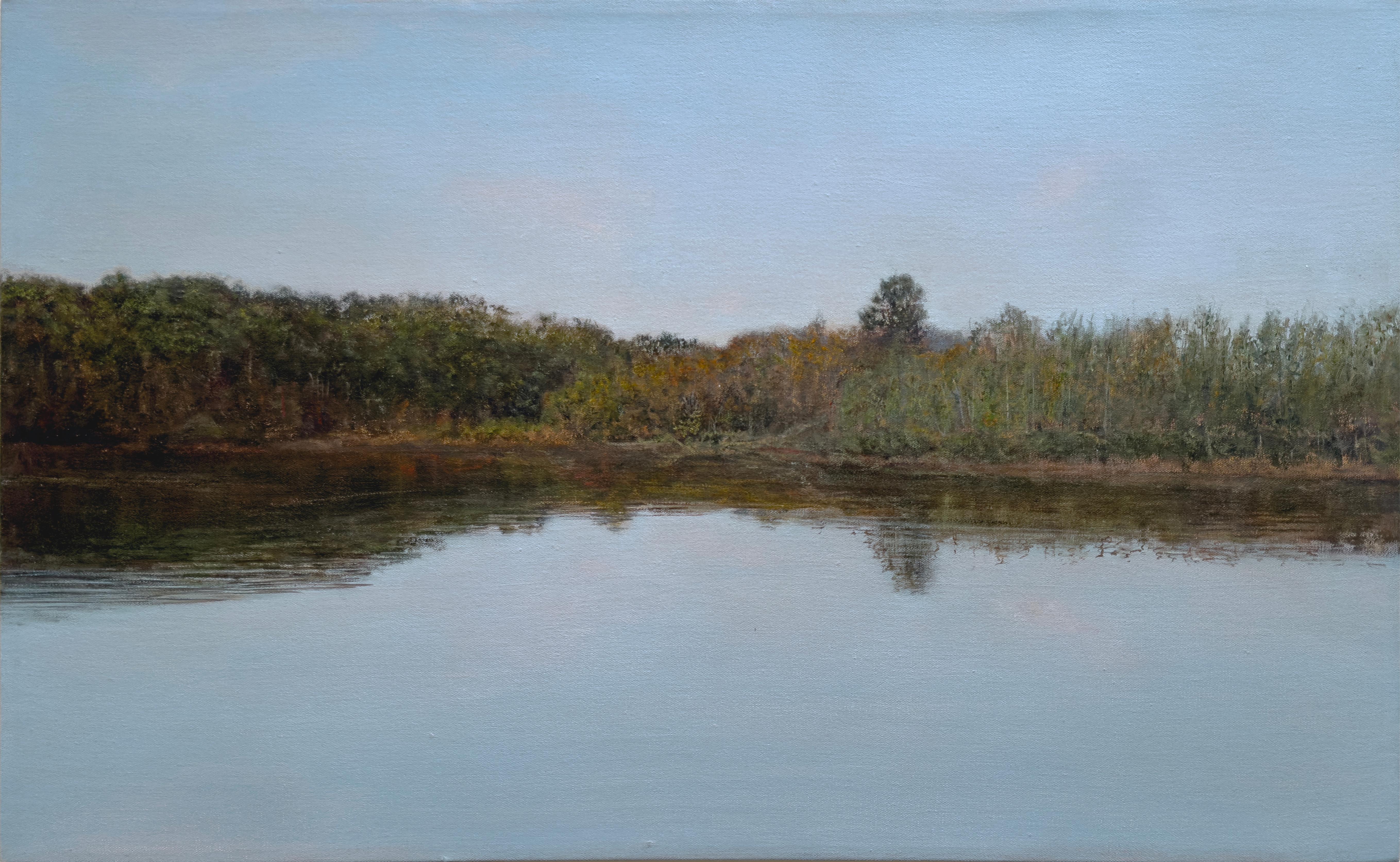 Ben Whitehouse Landscape Painting - OXBOW LAGOON, SAUGATUCK, MICHIGAN - Landscape/ Realism / Waterscape / Peaceful