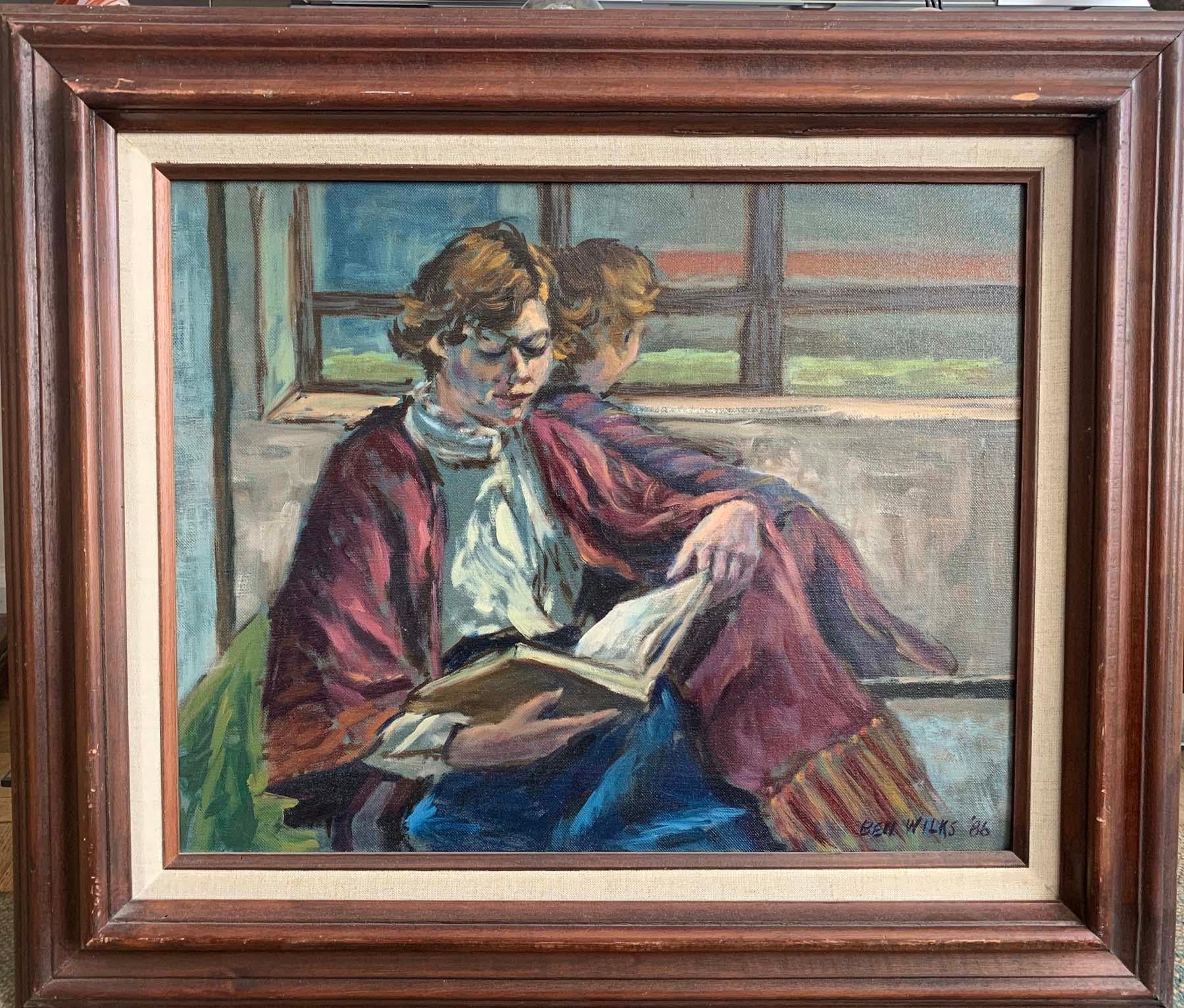 Woman Reading - Painting by Ben Wilks