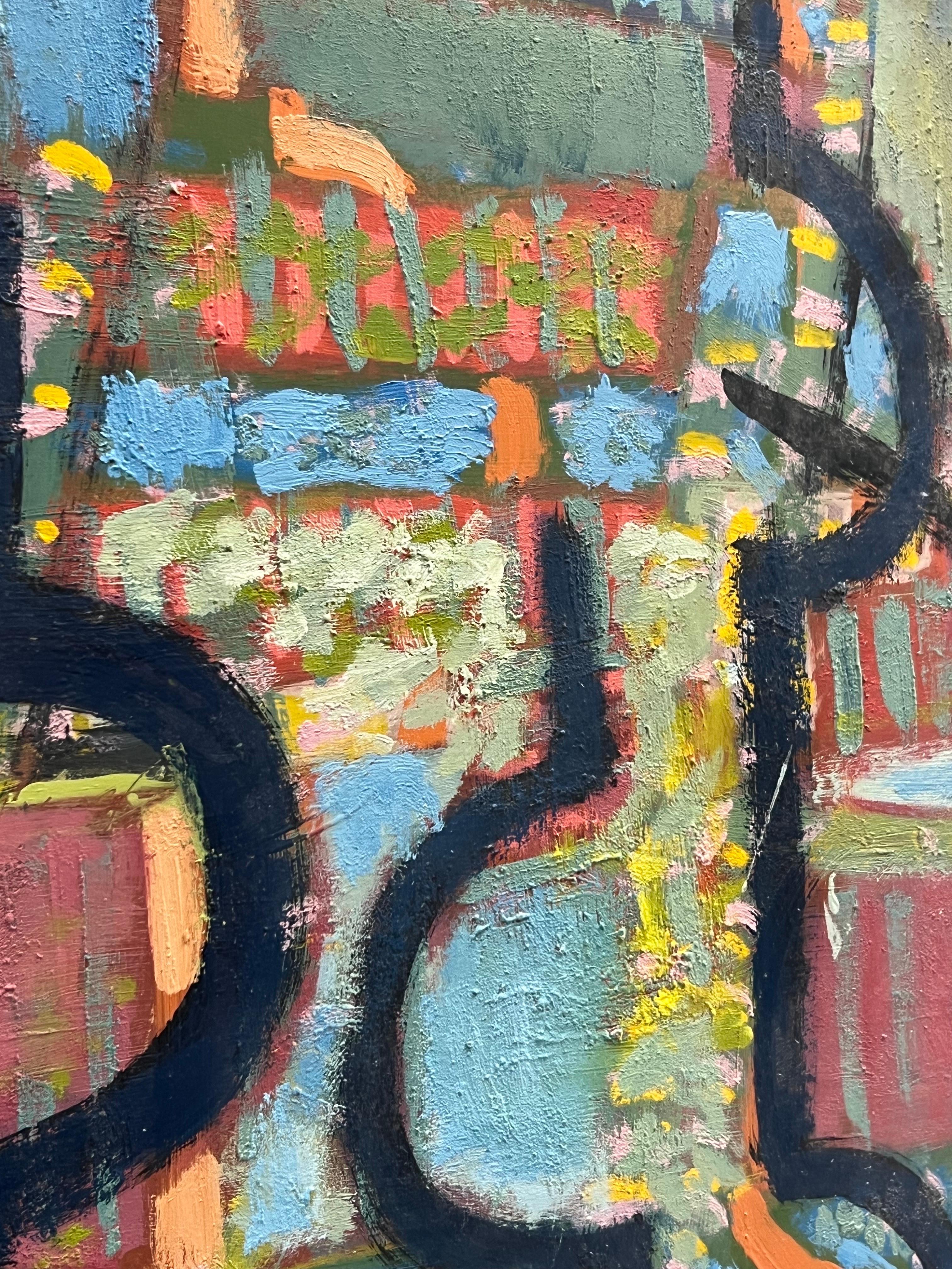 Ben Wilson Olio astratto di grandi dimensioni su tavola Scuola di New York, anni '70 in vendita 6