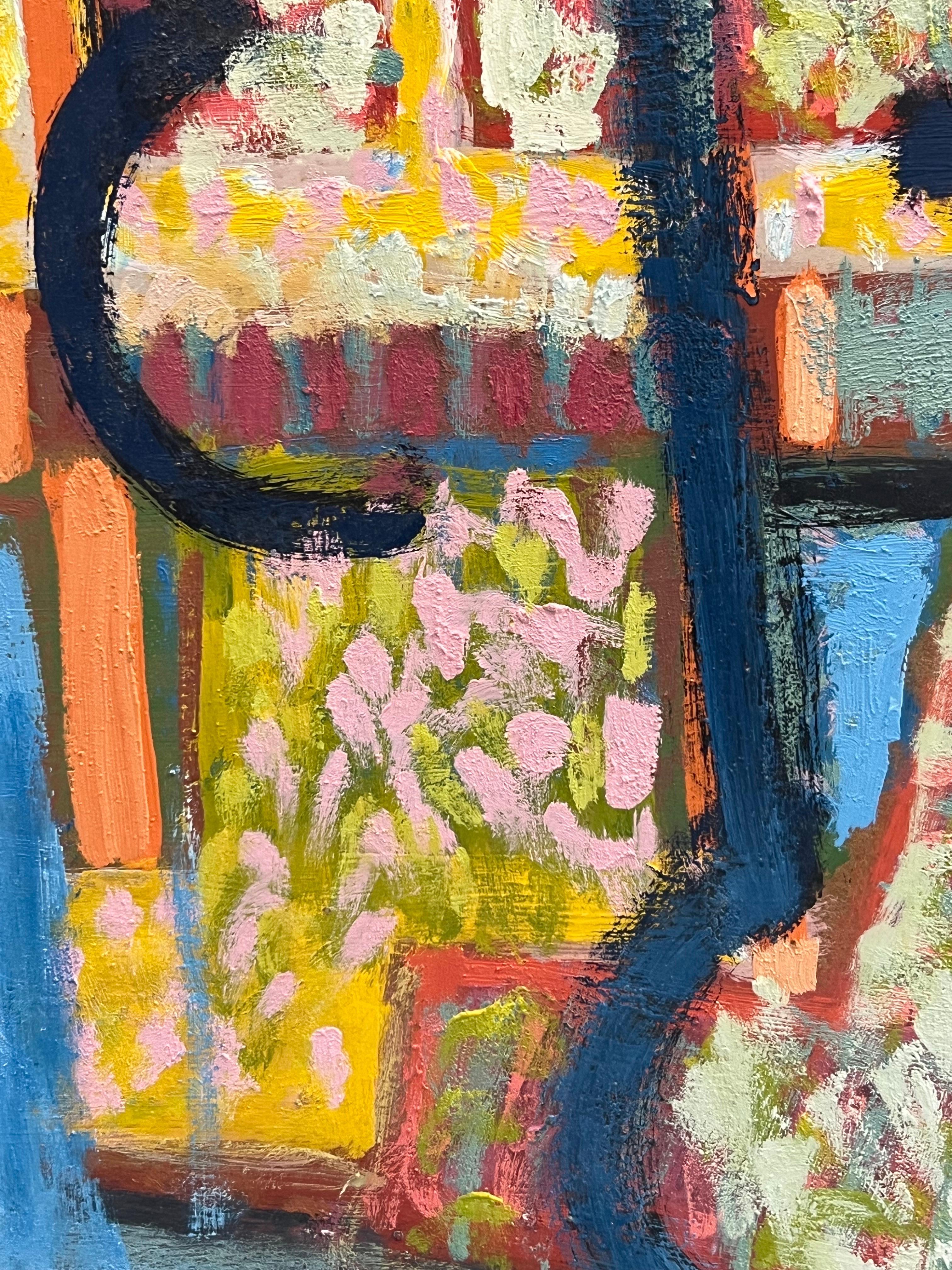 Ben Wilson Olio astratto di grandi dimensioni su tavola Scuola di New York, anni '70 in vendita 8