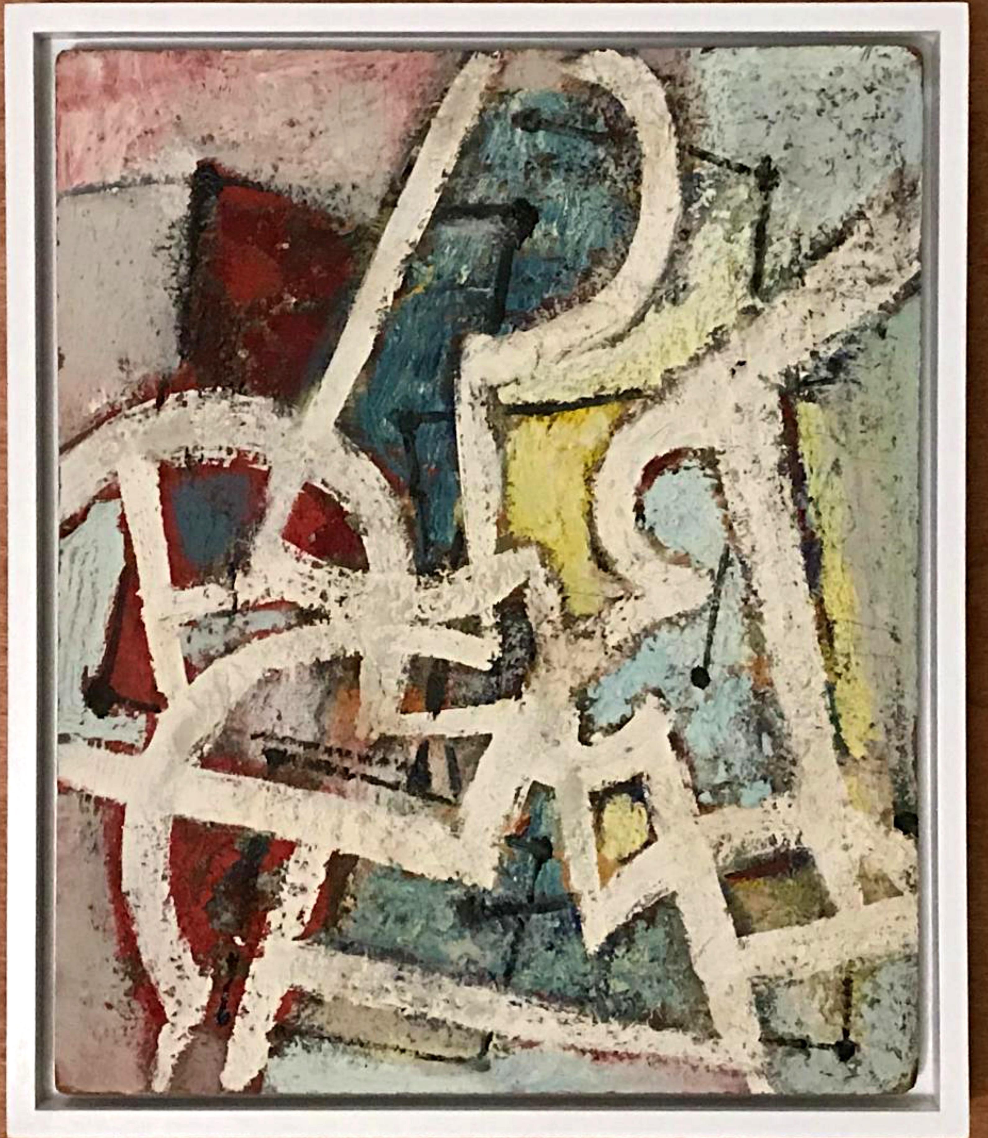 Byzantium, dipinto originale firmato del famoso espressionista astratto, incorniciato - Mixed Media Art Espressionismo astratto di Ben Wilson