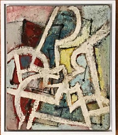 Bizancio, pintura original firmada por el renombrado Expresionista Abstracto, Enmarcada