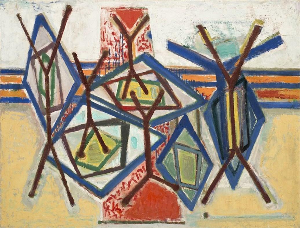 Ben Wilson Abstract Painting – Fandango, ca. 1985
