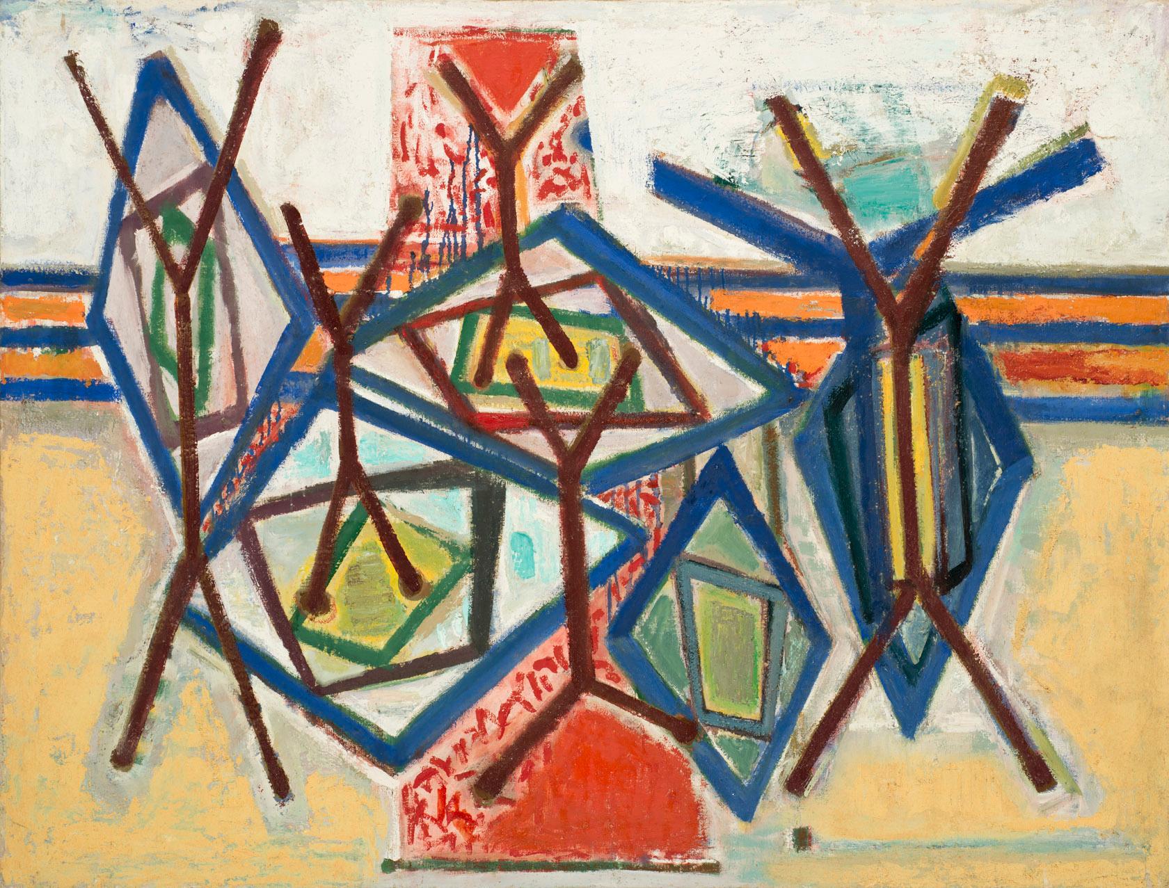 Ben Wilson Abstract Painting - Fandango, ca. 1985