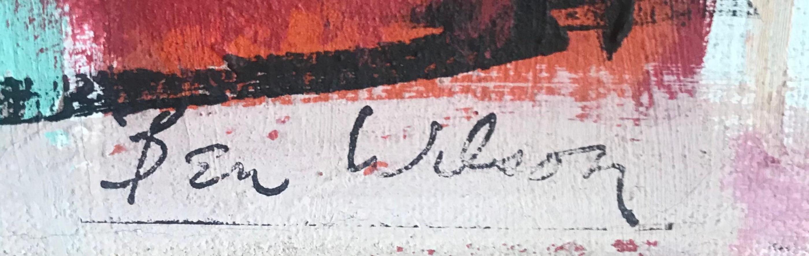 Lightness (Abstract Expressionist painting), Hand signed and Estate stamped For Sale 1