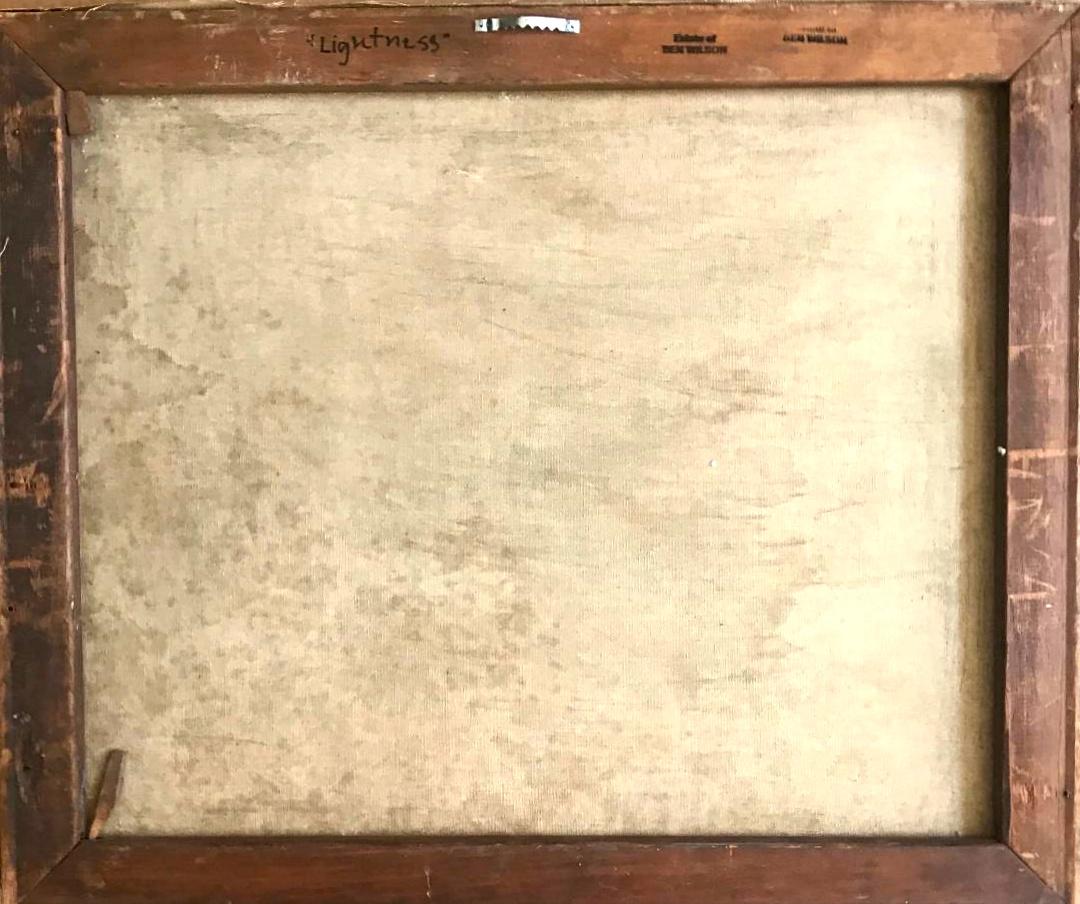 Lightness (Abstract Expressionist painting), Hand signed and Estate stamped For Sale 3