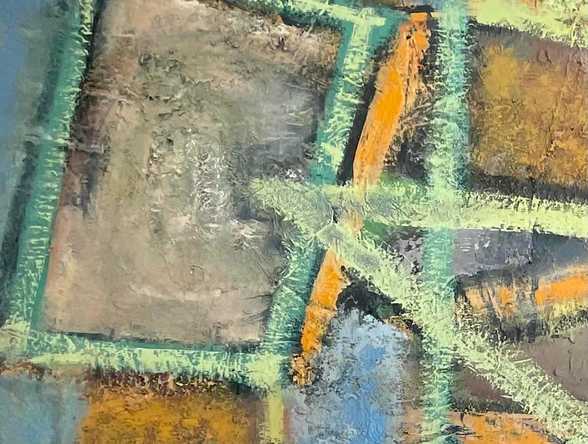 Rock Candy Mountain  (unique, signed Abstract Expressionist painting) framed 70s For Sale 4