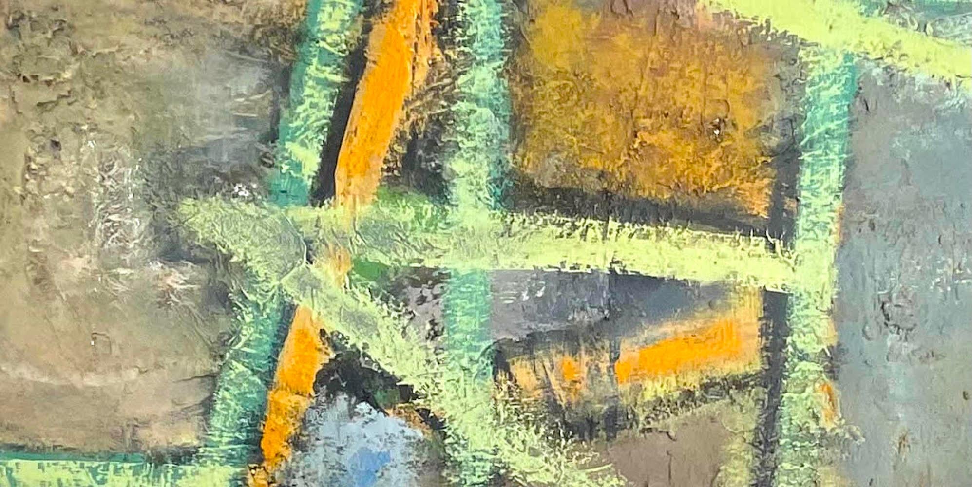 Rock Candy Mountain  (unique, signed Abstract Expressionist painting) framed 70s For Sale 5