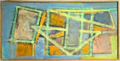 Rock Candy Mountain  (unique, signed Abstract Expressionist painting) framed 70s