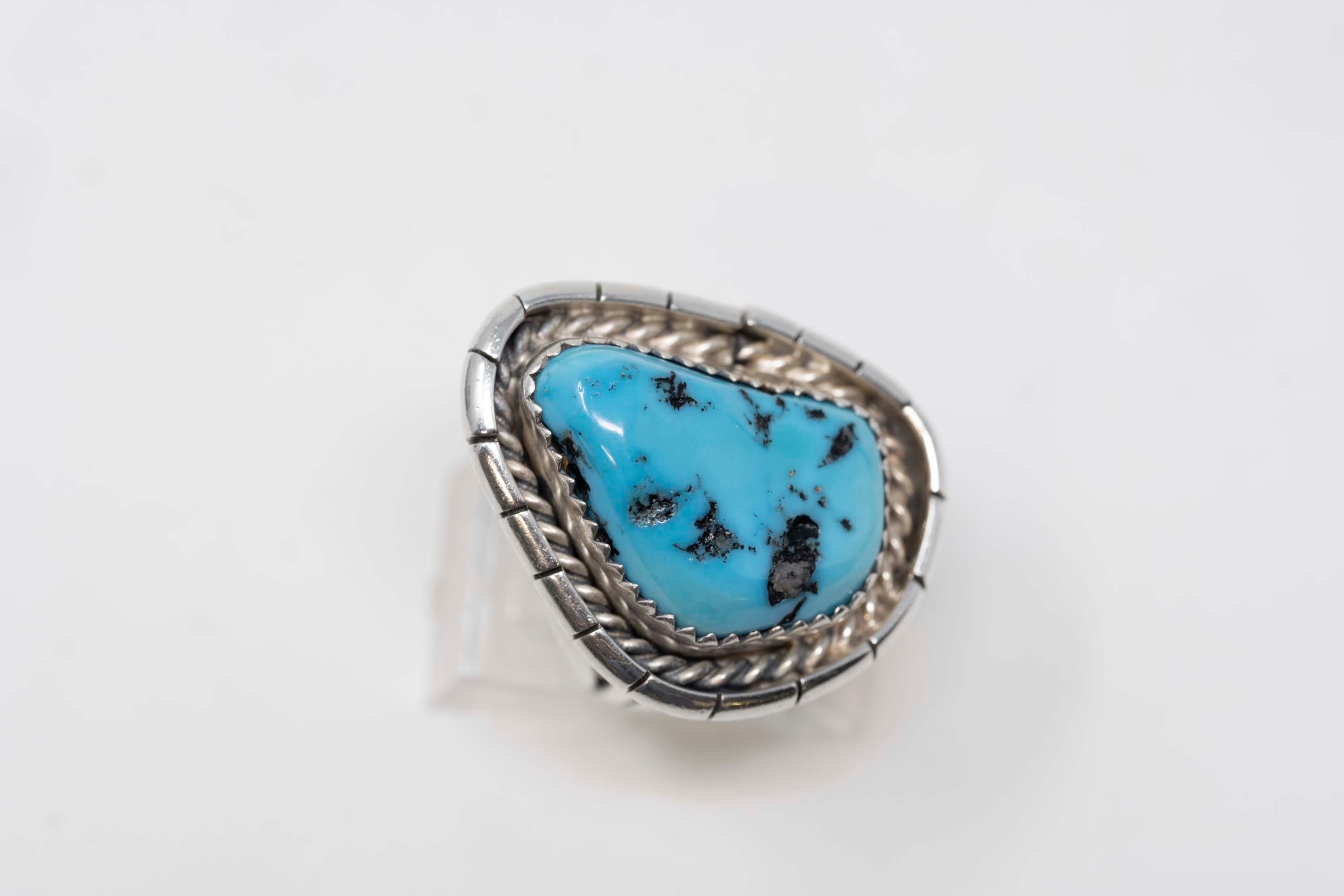 Ben Yazzie Navajo Native American Sterlingsilber Ring im Zustand „Gut“ im Angebot in Montreal, QC