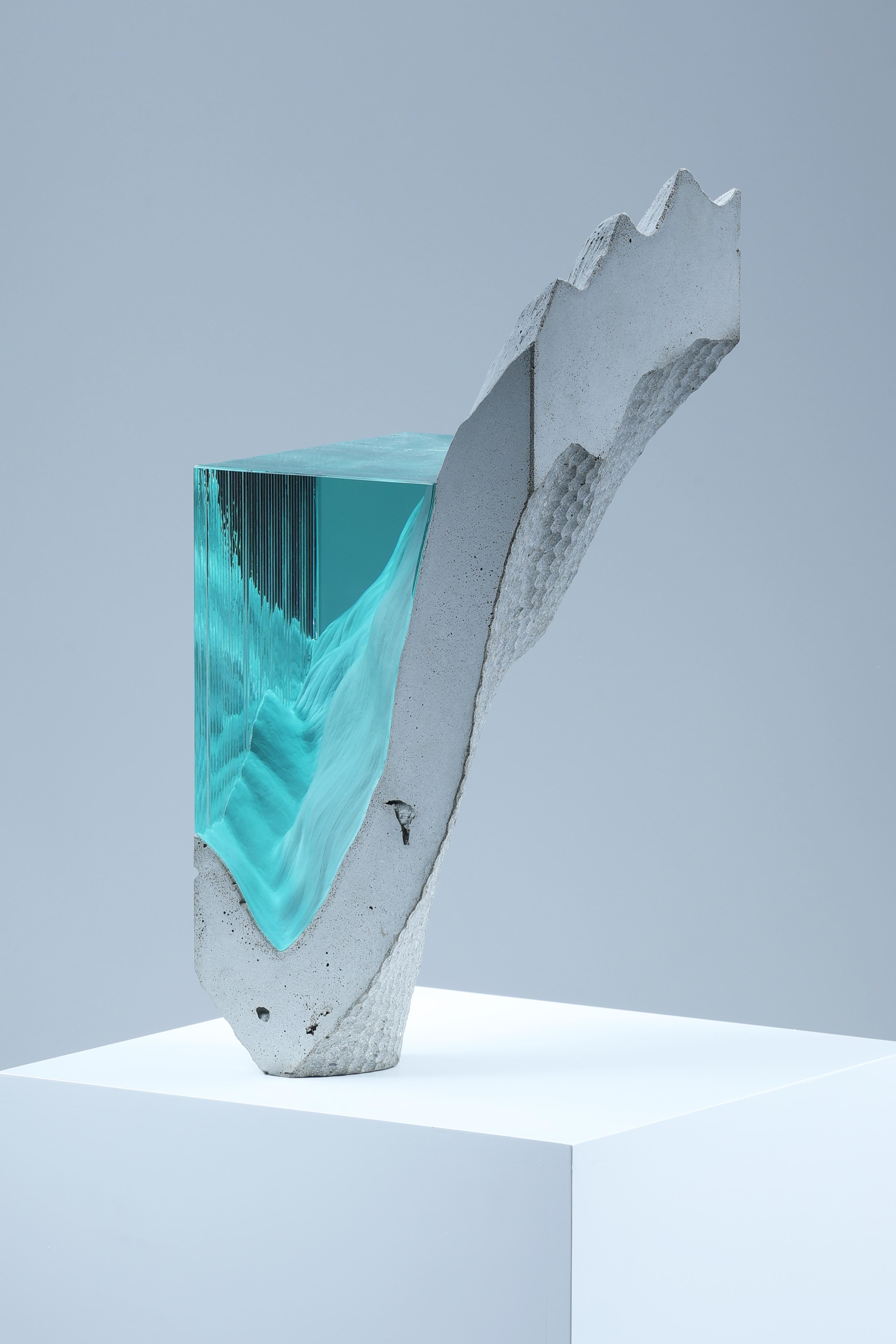 Tidal Balance - Blue Still-Life Sculpture by Ben Young