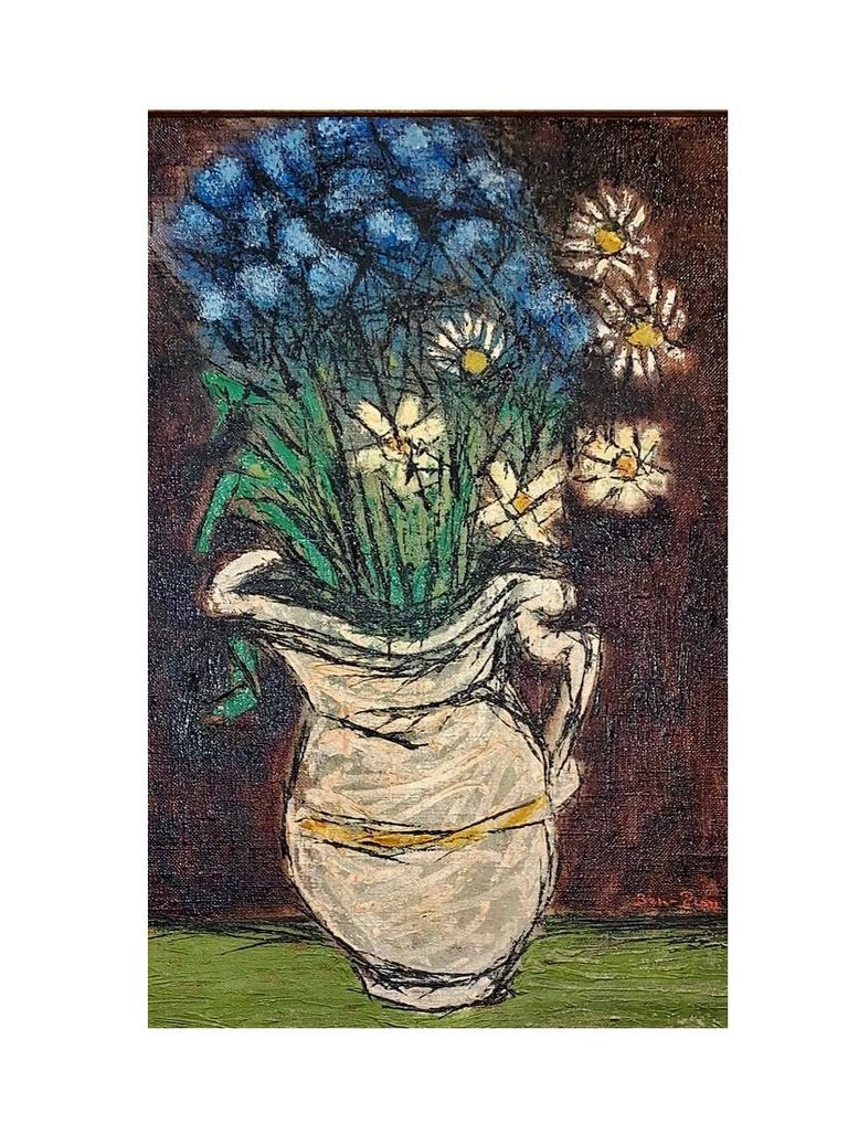 Floral Still Life Oil Painting on Canvas, Signed L.R Ben-Zion (American, 1897-19 For Sale 1