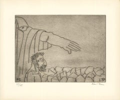 1966 Ben-Zion 'Gilgamesh Goes to His Mother (XXXV)' Gray Etching