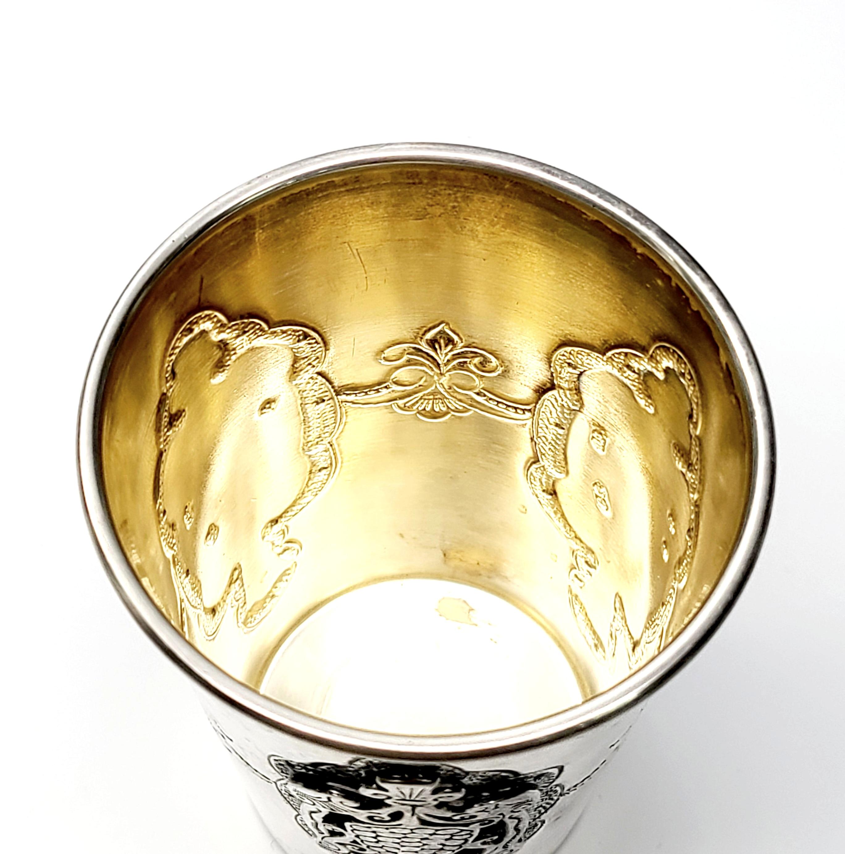20th Century Ben-Zion Israel Sterling Silver Kiddush Cup