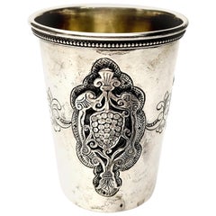 Vintage Ben-Zion Israel Sterling Silver Kiddush Cup