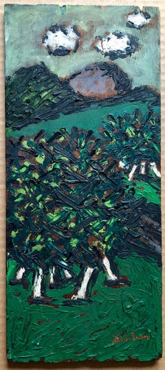 American Modernist Oil Painting Gestural Landscape WPA Artist Group of 10