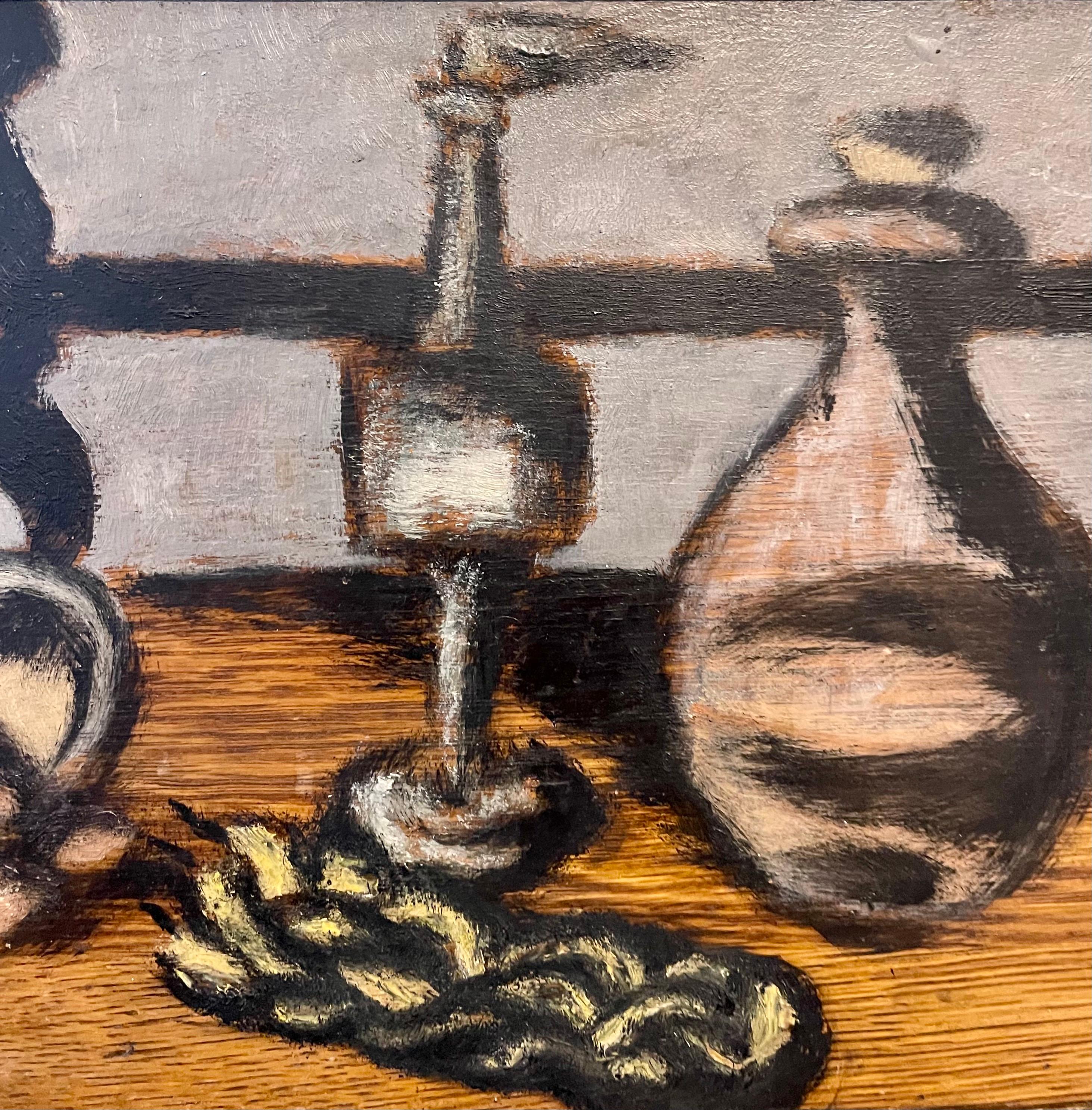 Espressionista Judaica Havdalah Pittura a olio Modernista ebreo-americano Ben Zion in vendita 1