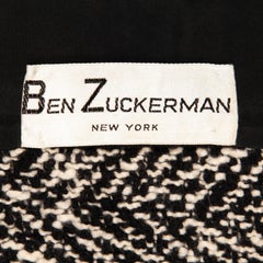 Ben Zuckerman 1960s Vintage Wool Tweed Jacket with Persian Lamb Fur Trim