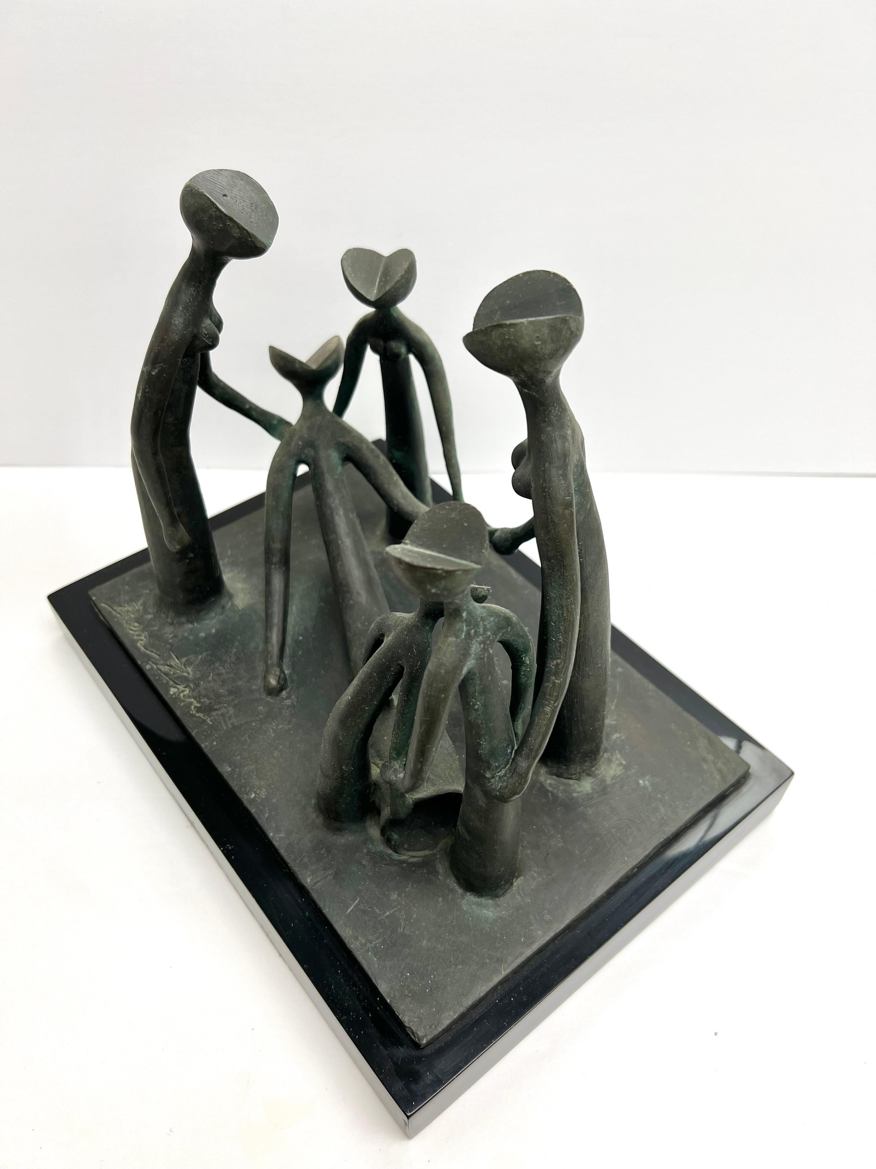 Ben Zvi Modern Bronze Sculpture For Sale 6