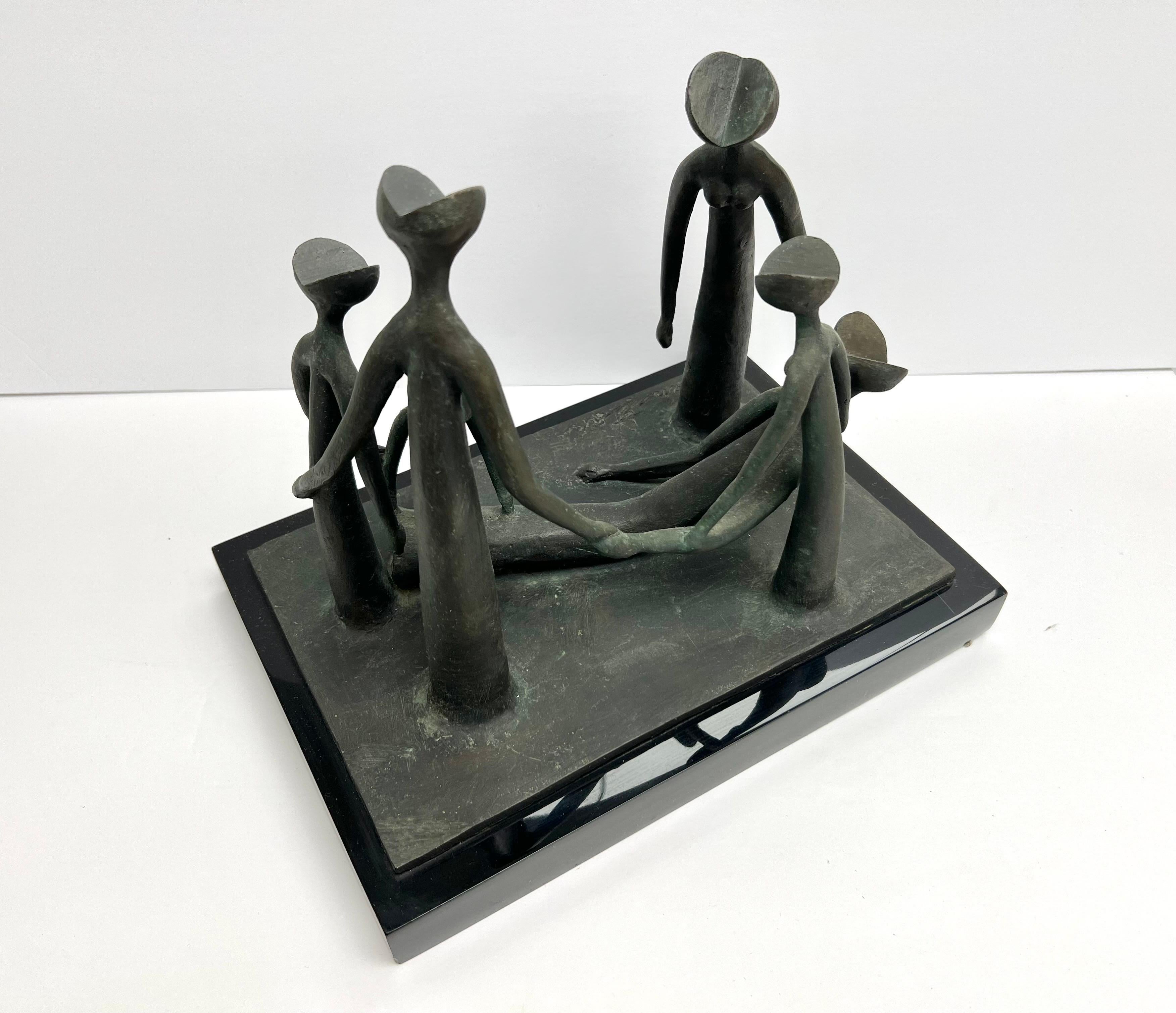 Ben Zvi Modern Bronze Sculpture For Sale 7