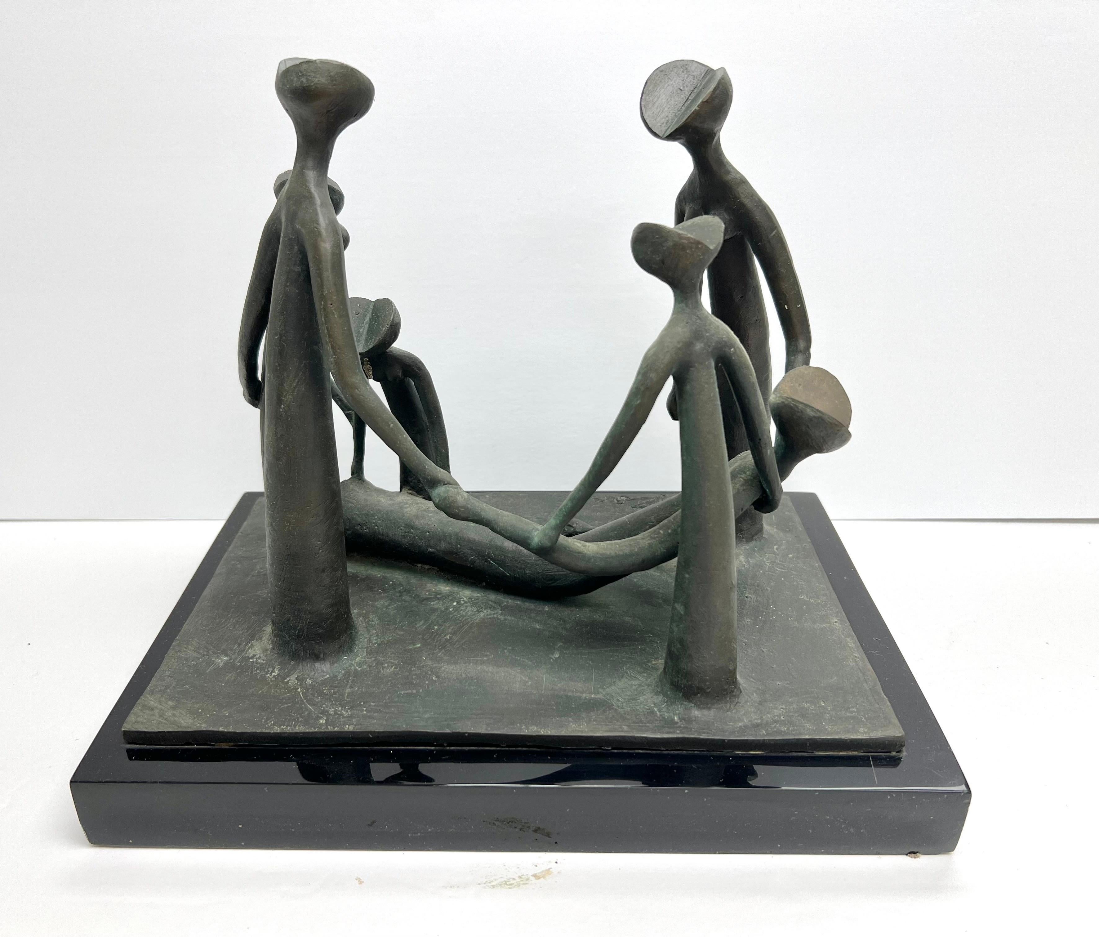 Ben Zvi Modern Bronze Sculpture For Sale 8