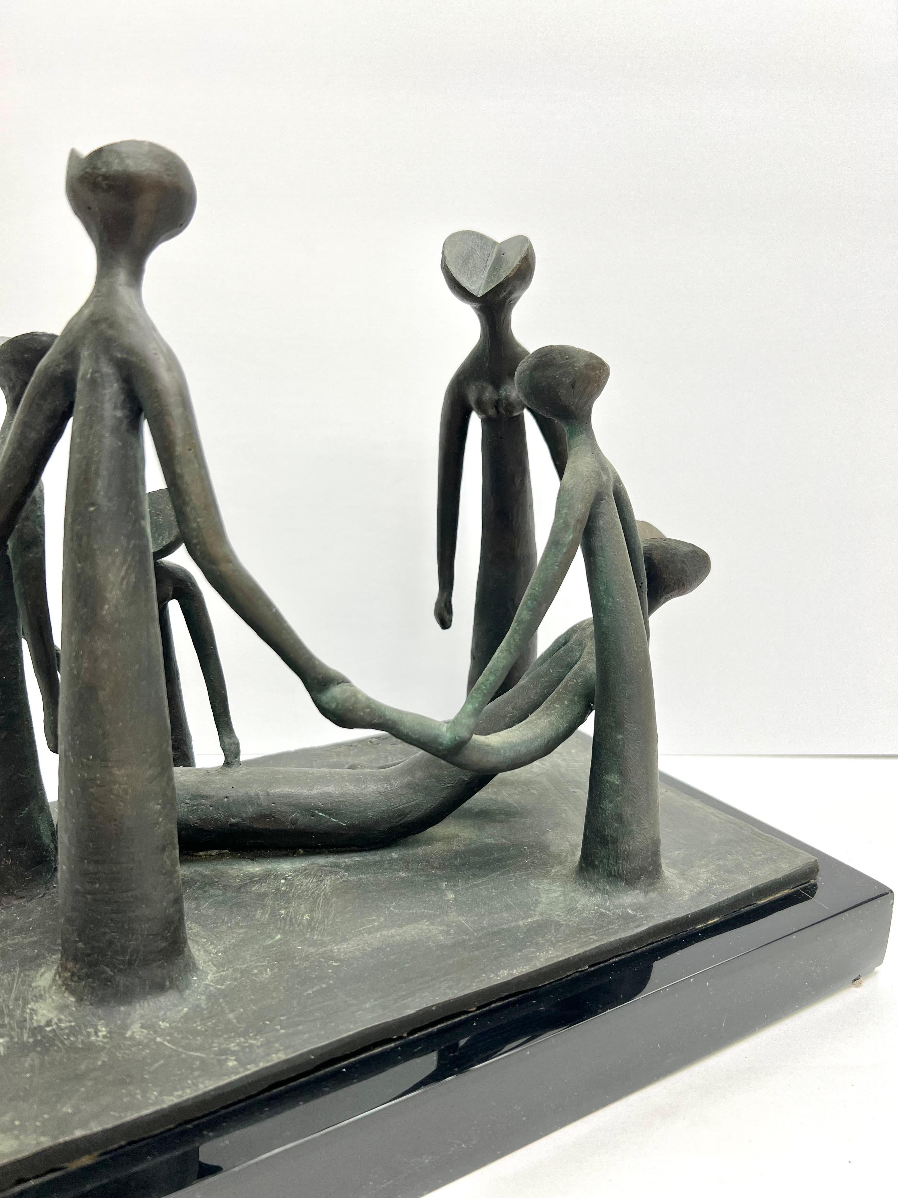 Ben Zvi Modern Bronze Sculpture For Sale 9