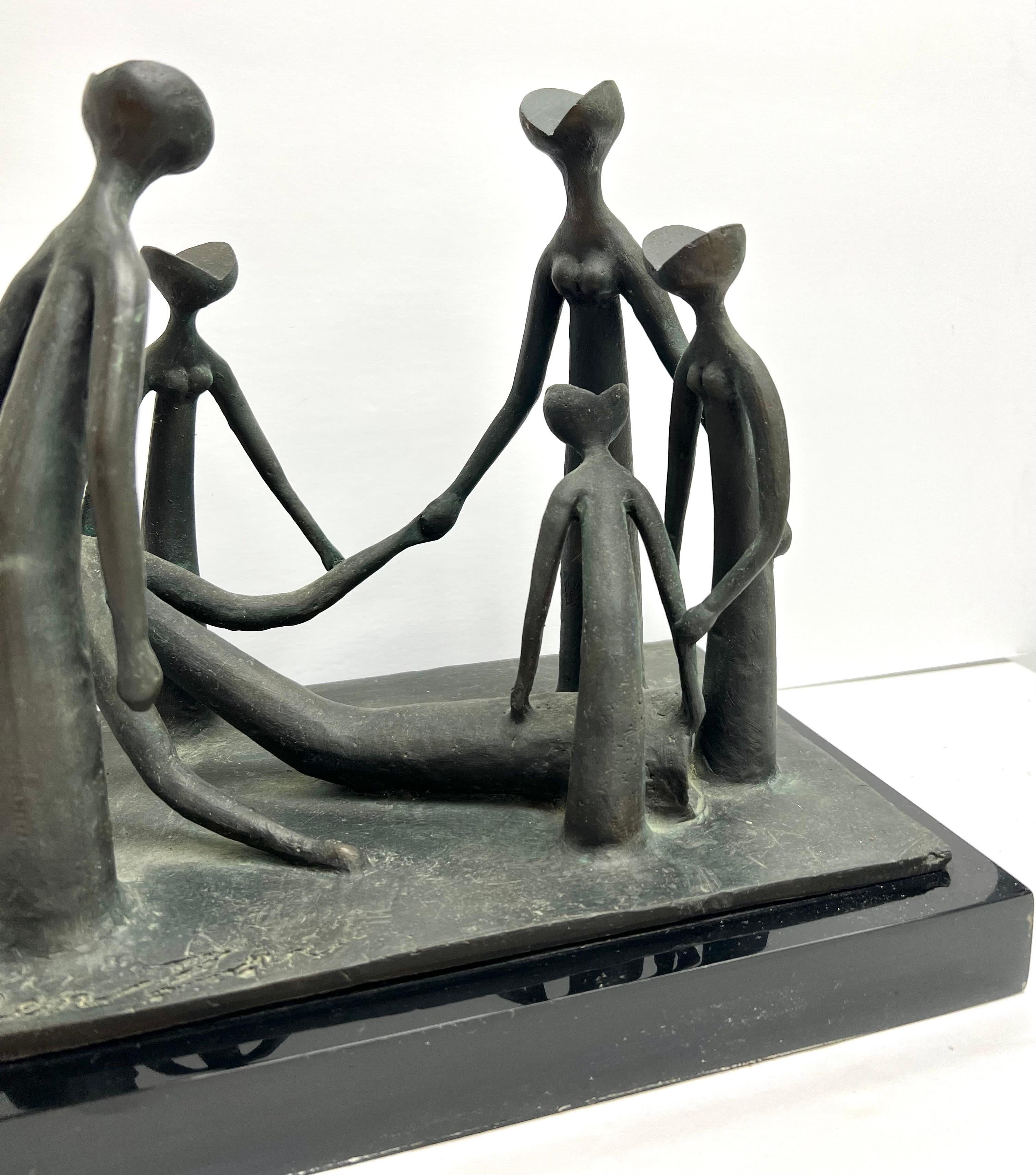 Ben Zvi Modern Bronze Sculpture For Sale 1