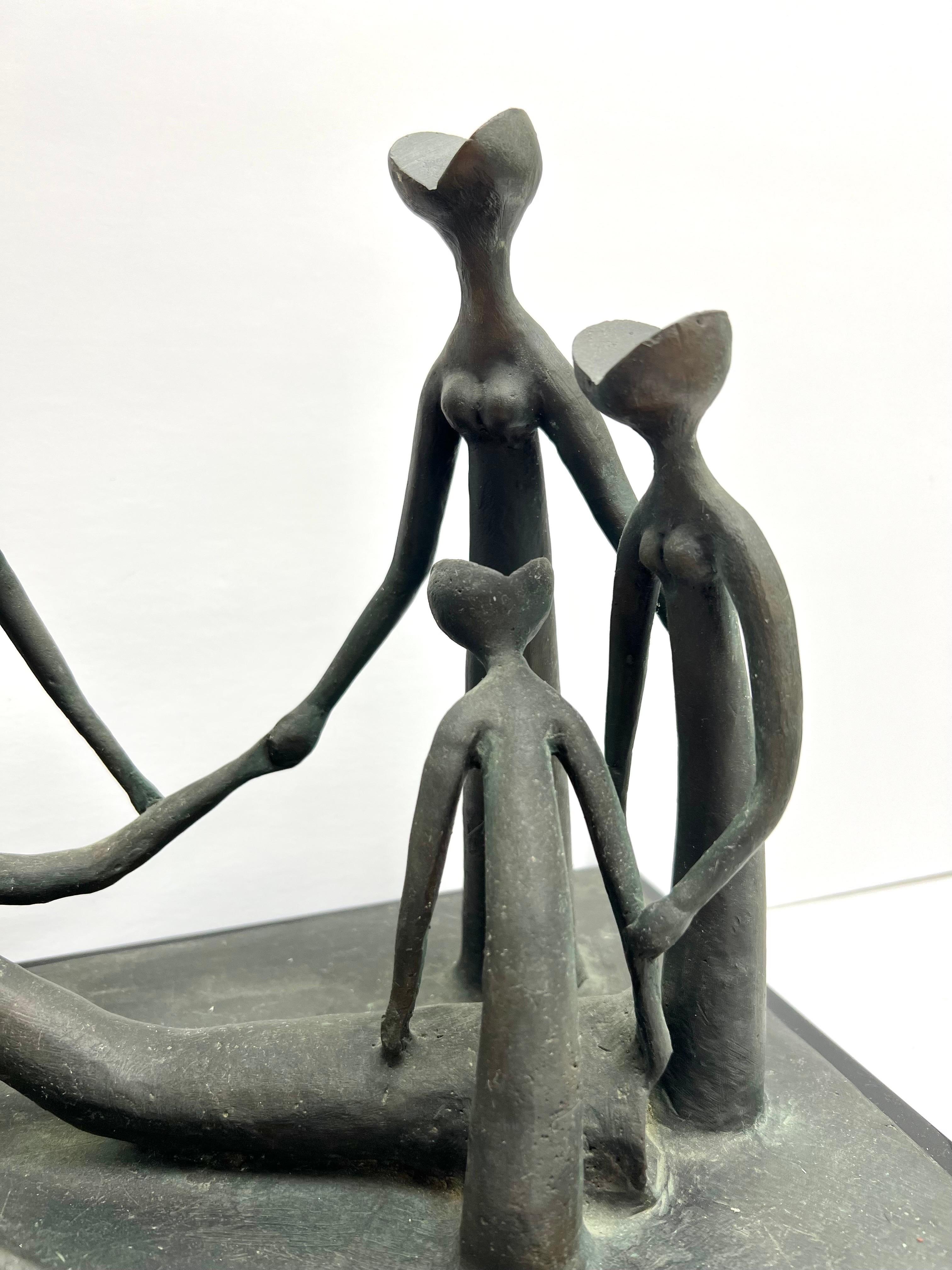 Ben Zvi Modern Bronze Sculpture For Sale 2