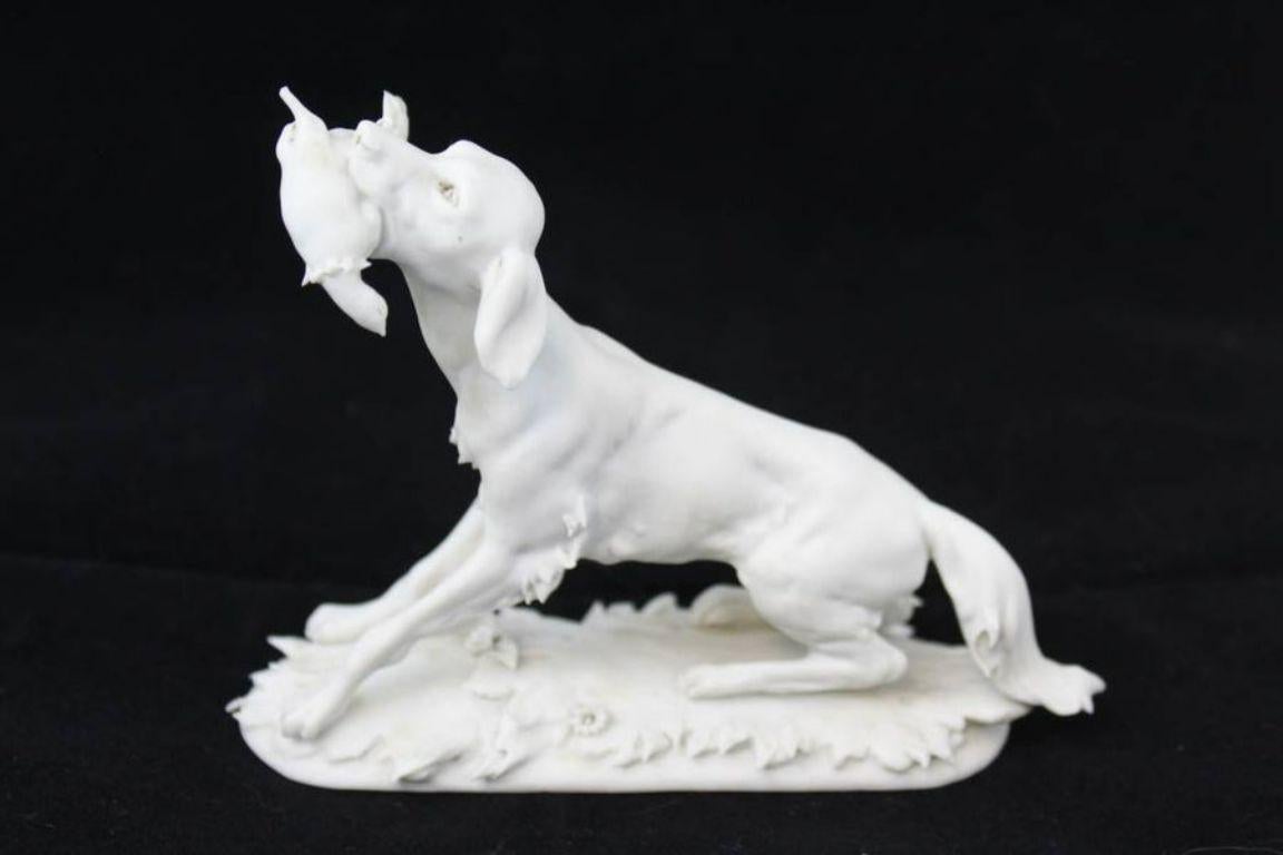 Benacchio Bisque White Porcelain Hound Signed

Additional information: 
Dimensions: 14 W x 5 D x 11 H cm 
Period of Time: 1960
Country of origin: Italy
Condition: In good condition