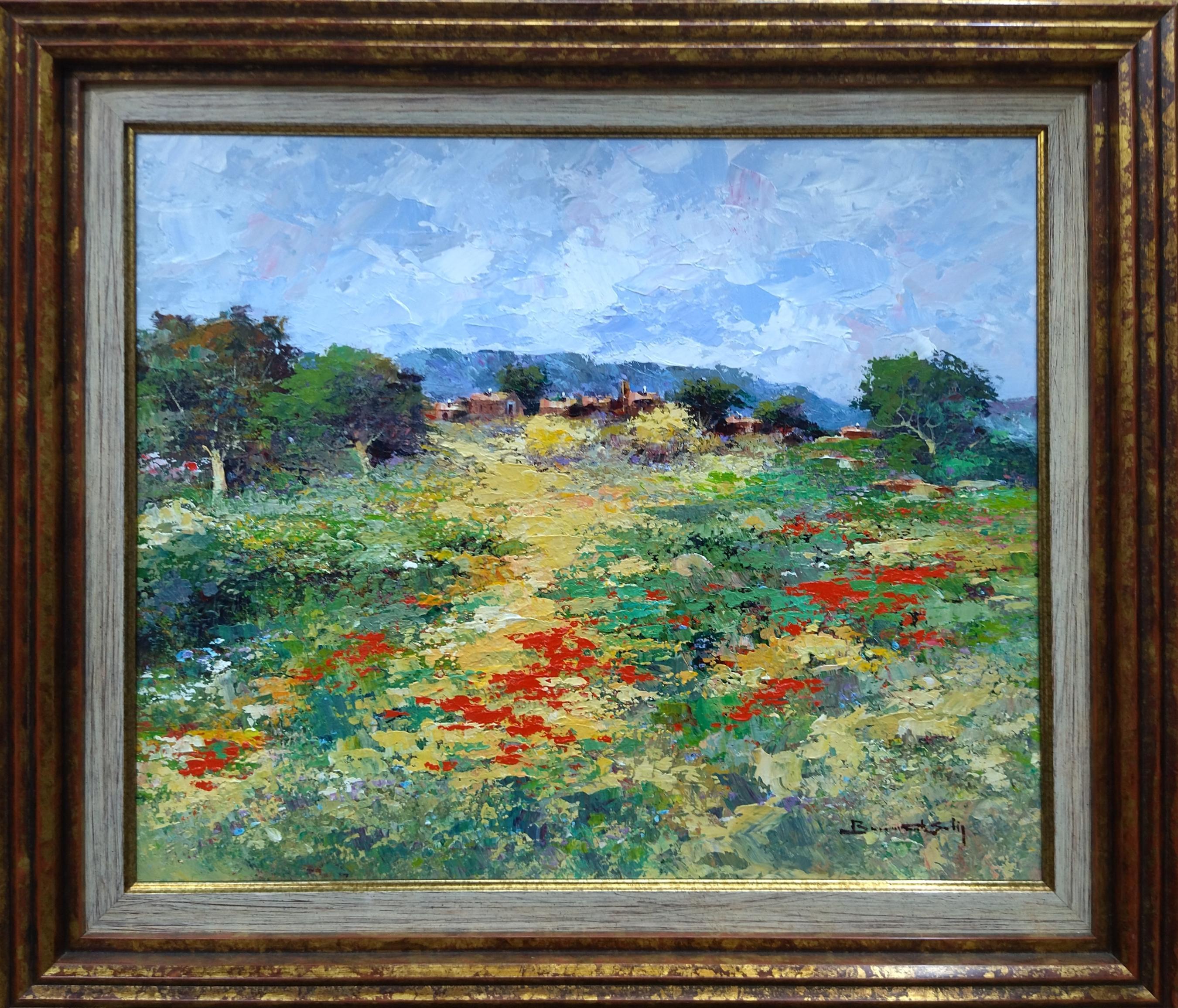 Benavente Solis 25 Campo de Mallorca  original expressionist acrylic painting For Sale 3