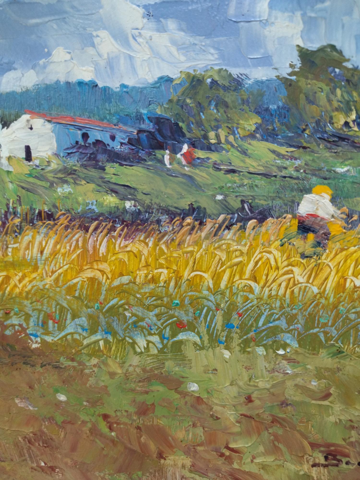 Benavente Solis 8 Campo de Mallorca  Original-expressionistisches Acrylgemälde im Angebot 2