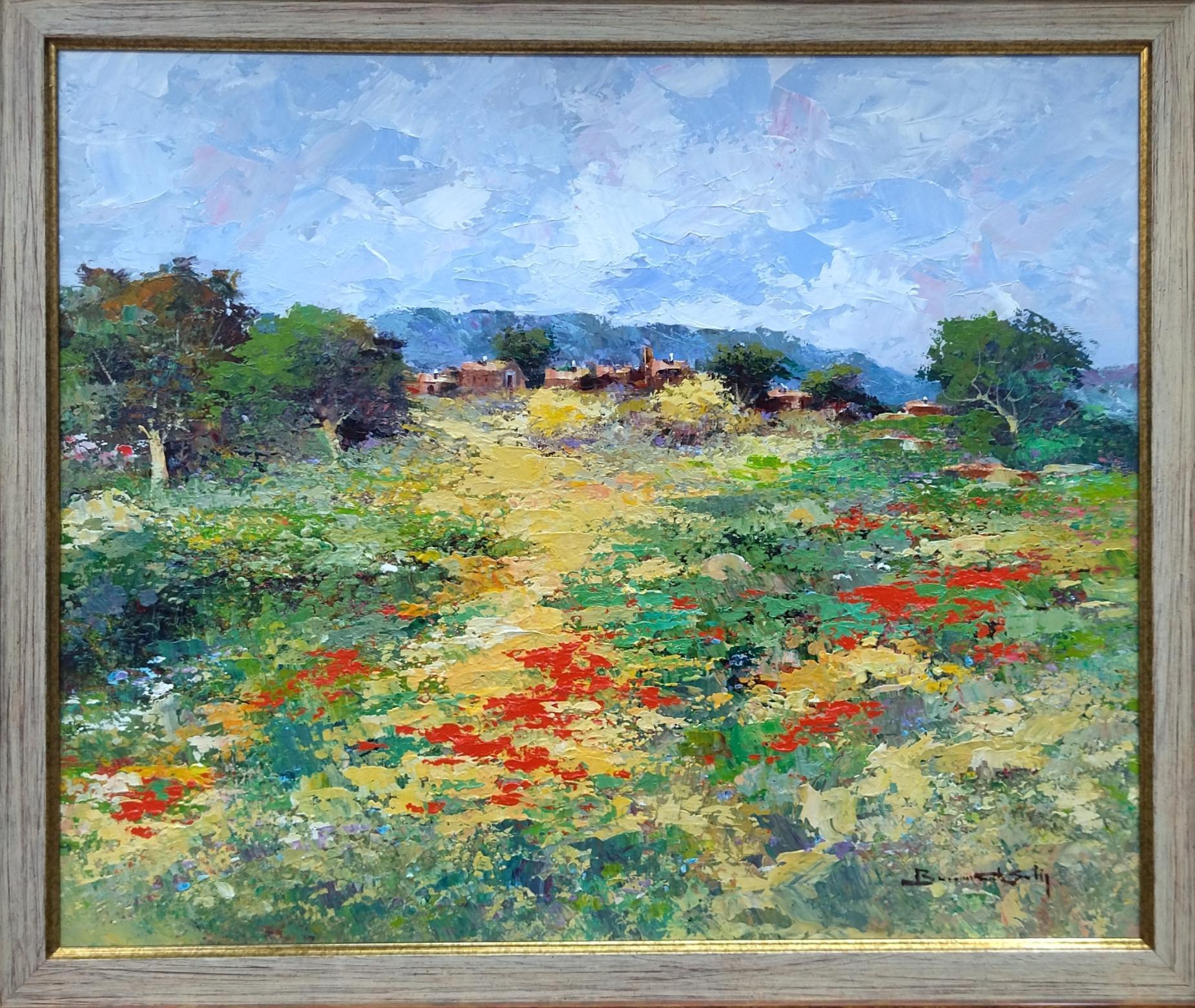 Benavente Solis Campo de Mallorca  pittura acrilica espressionista originale in vendita 2
