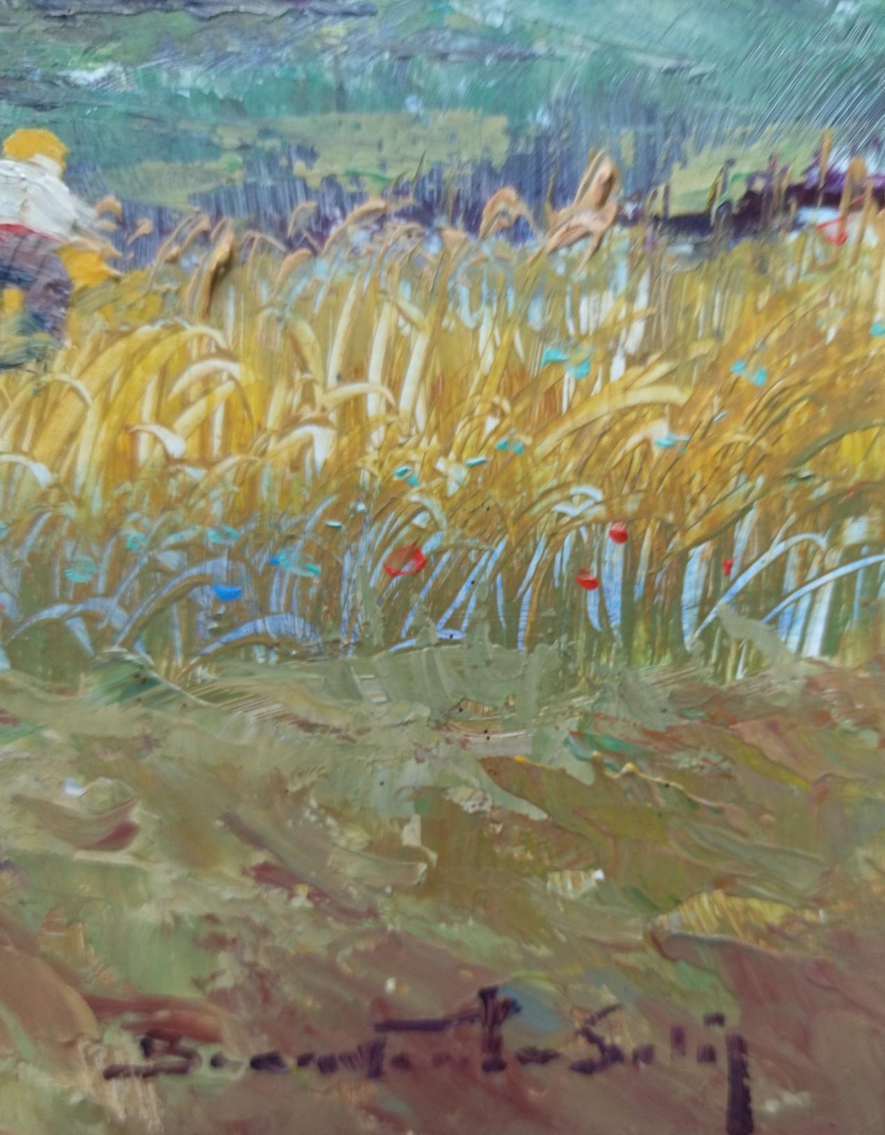 Benavente Solis  Campo de Majorque  Peinture à l'acrylique expressionniste originale en vente 3