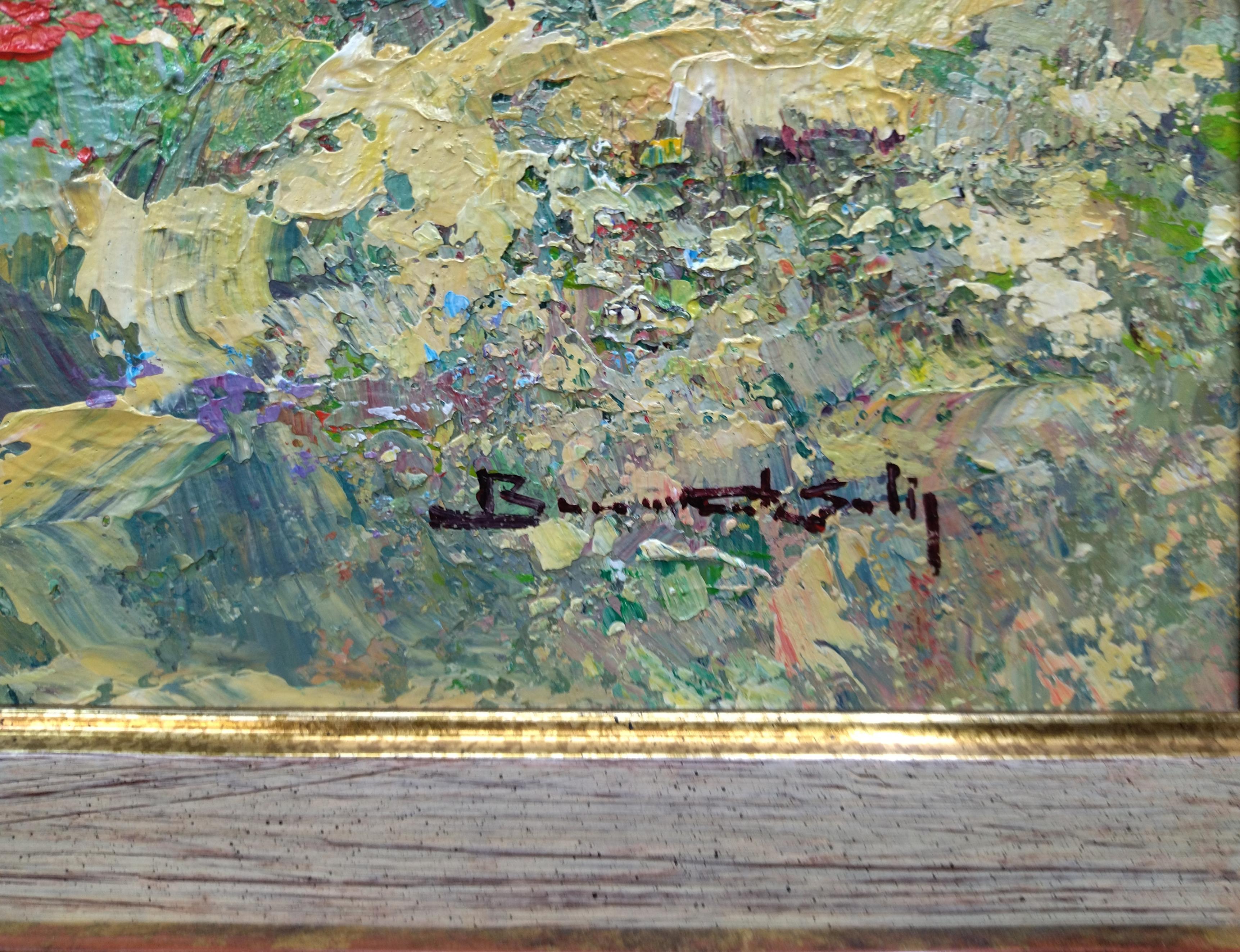 Benavente Solis Campo de Mallorca  pittura acrilica espressionista originale in vendita 4