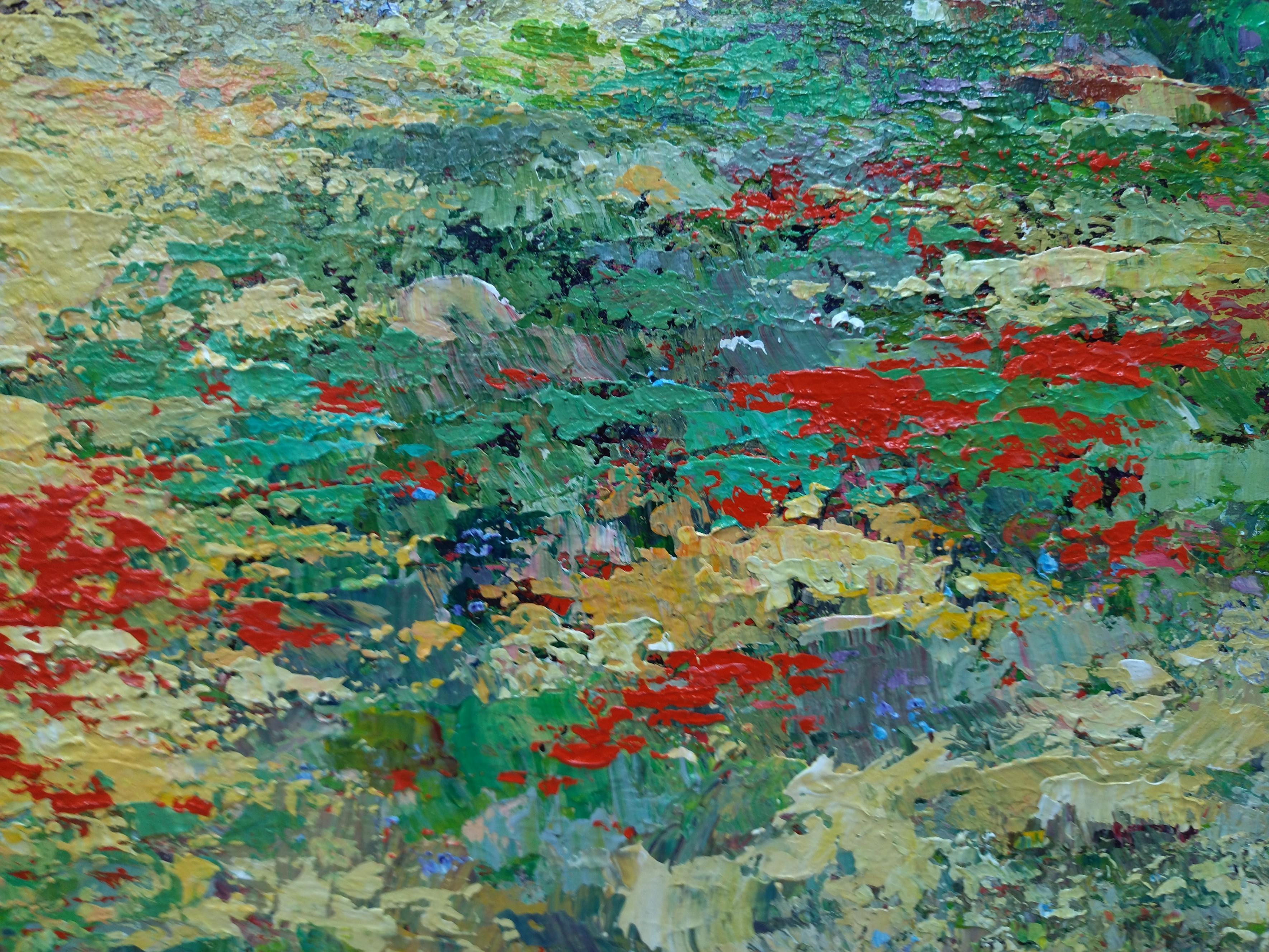 Benavente Solis Campo de Mallorca  pittura acrilica espressionista originale in vendita 5