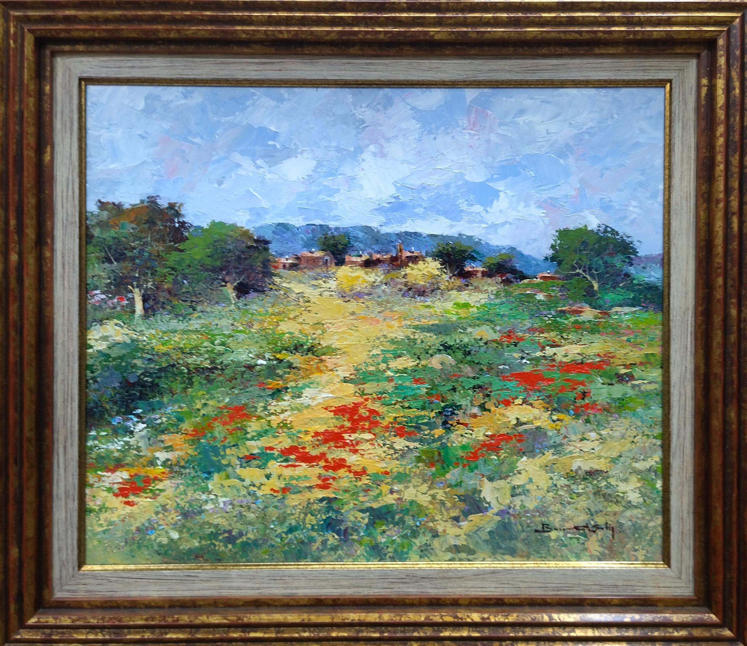Benavente Solis Campo de Mallorca  pintura acrílica expresionista original
