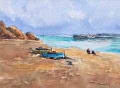 Benavente Solis  Plage  Mer  Majorque  expressionniste original