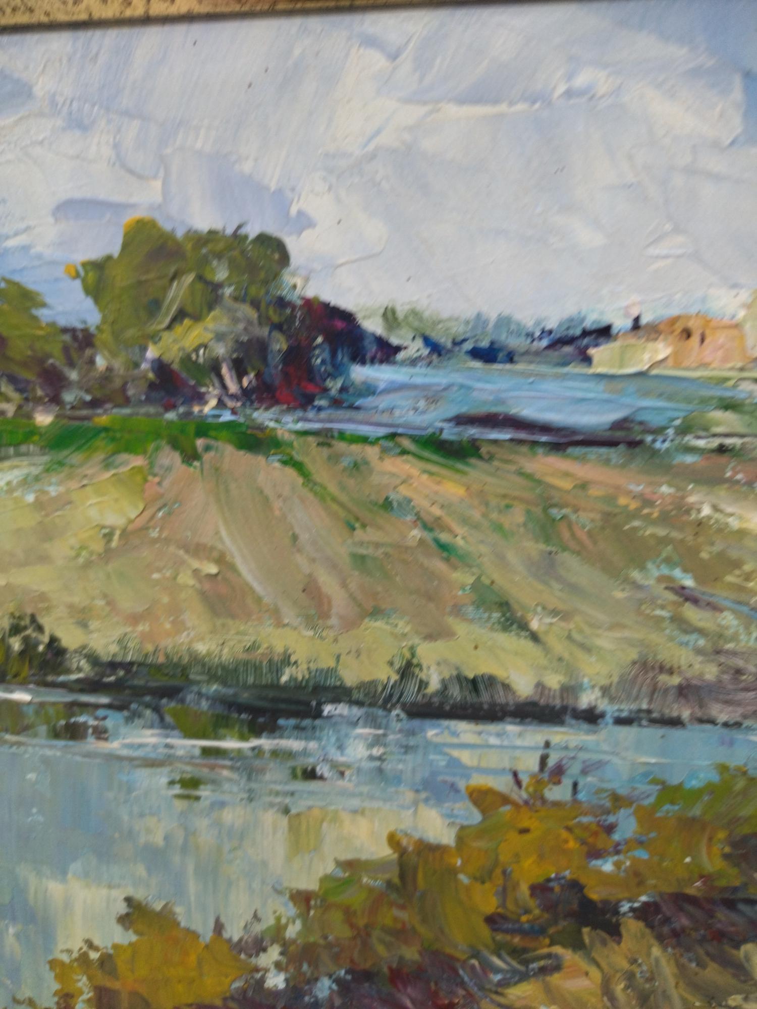Benavente Solis  Campo de Mallorca  pintura acrílica expresionista original en venta 2