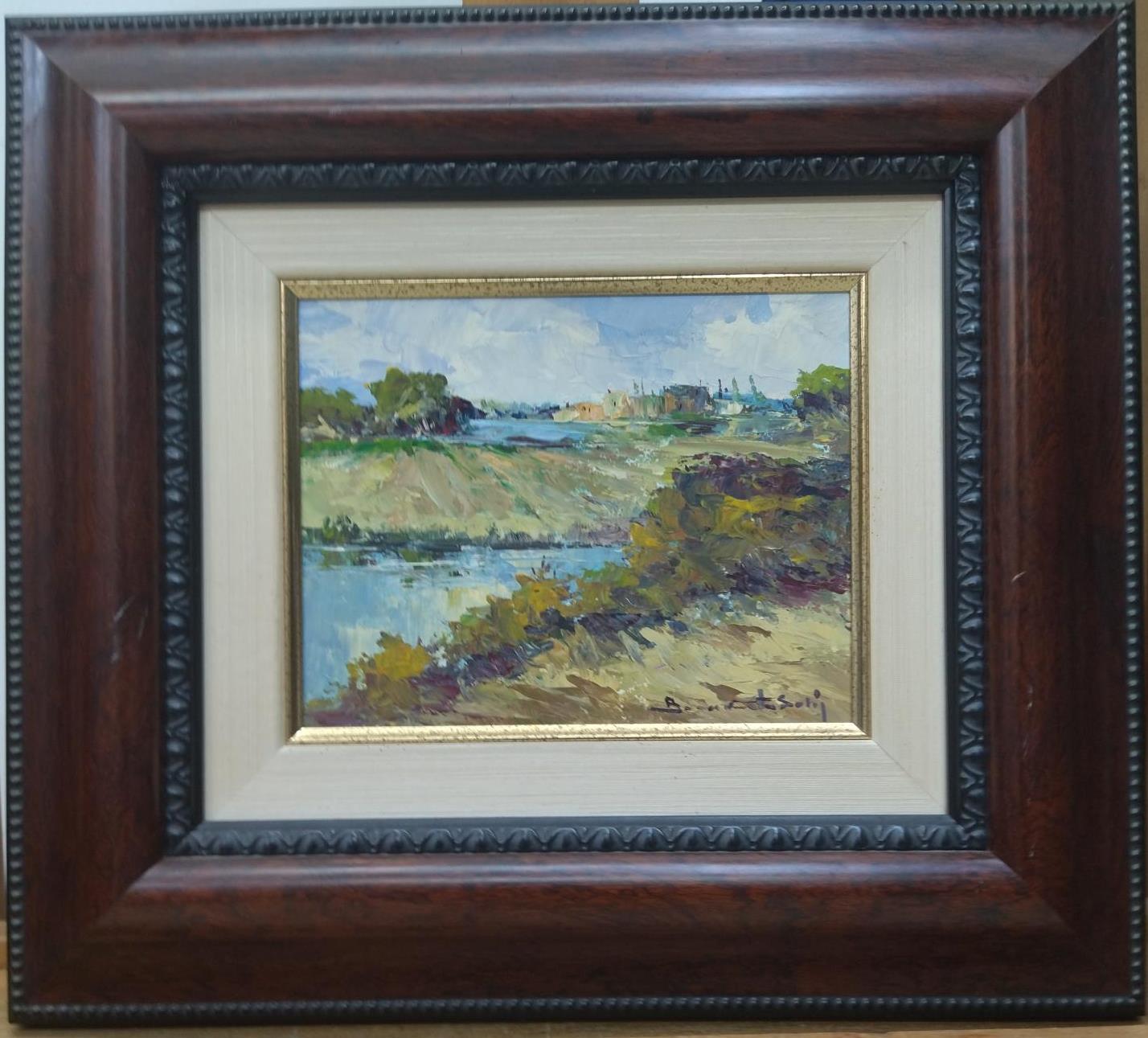 Benavente Solis  Campo de Mallorca  pintura acrílica expresionista original en venta 5