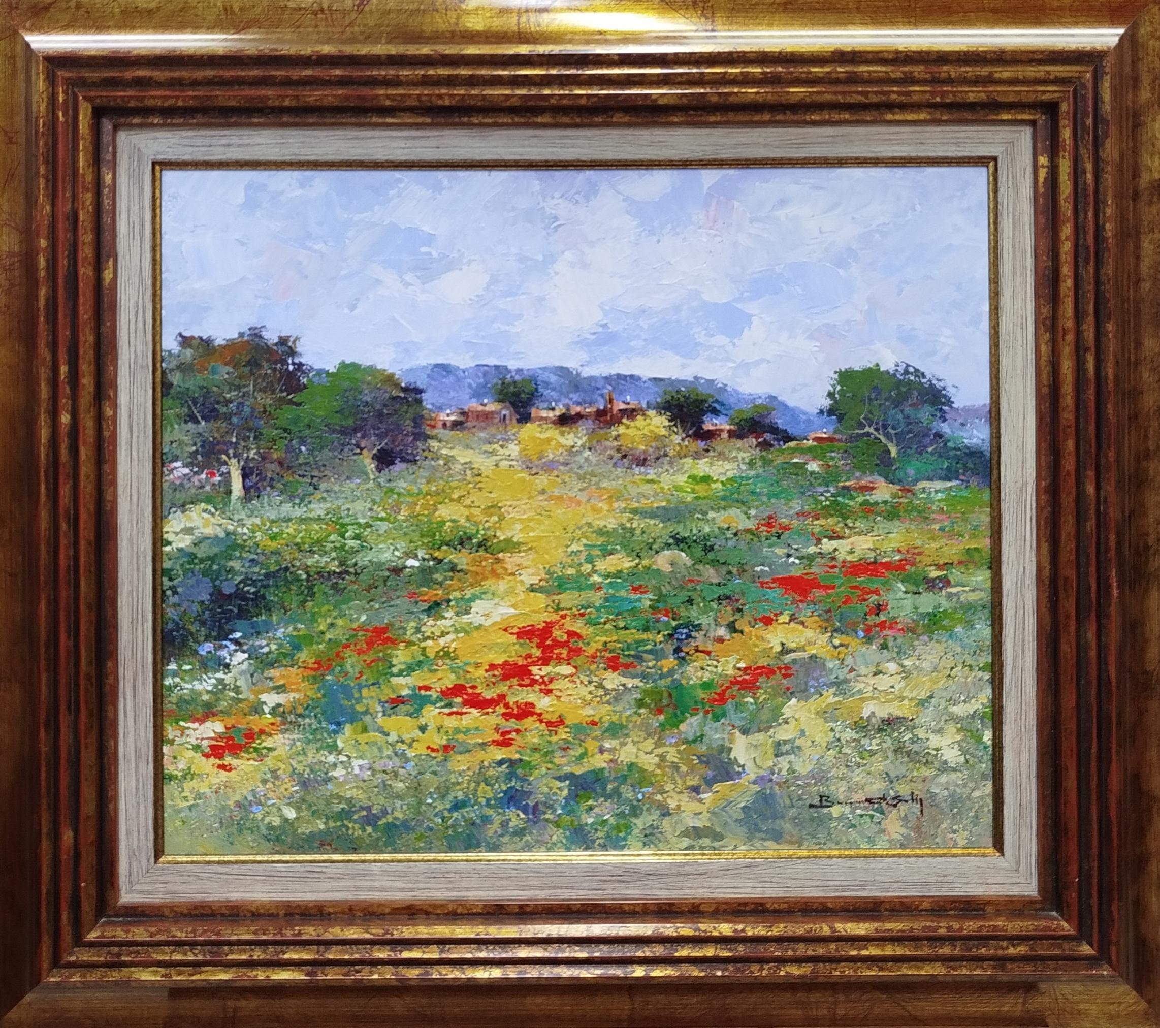 Benavente Solis Campo de Mallorca peinture acrylique expressionniste originale
