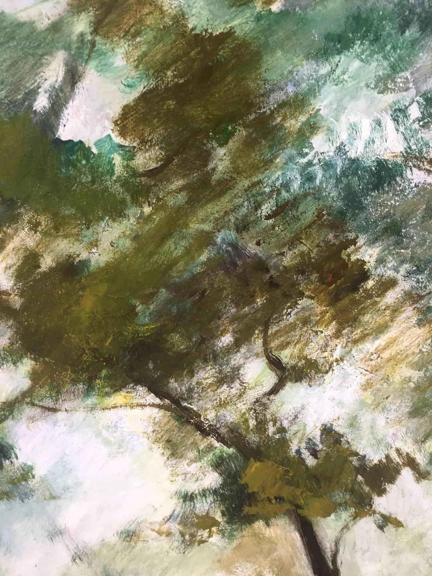 Benavente Solis  Vertikal. Groß. grün. Original expressionistisches Acryl von Bull im Angebot 3