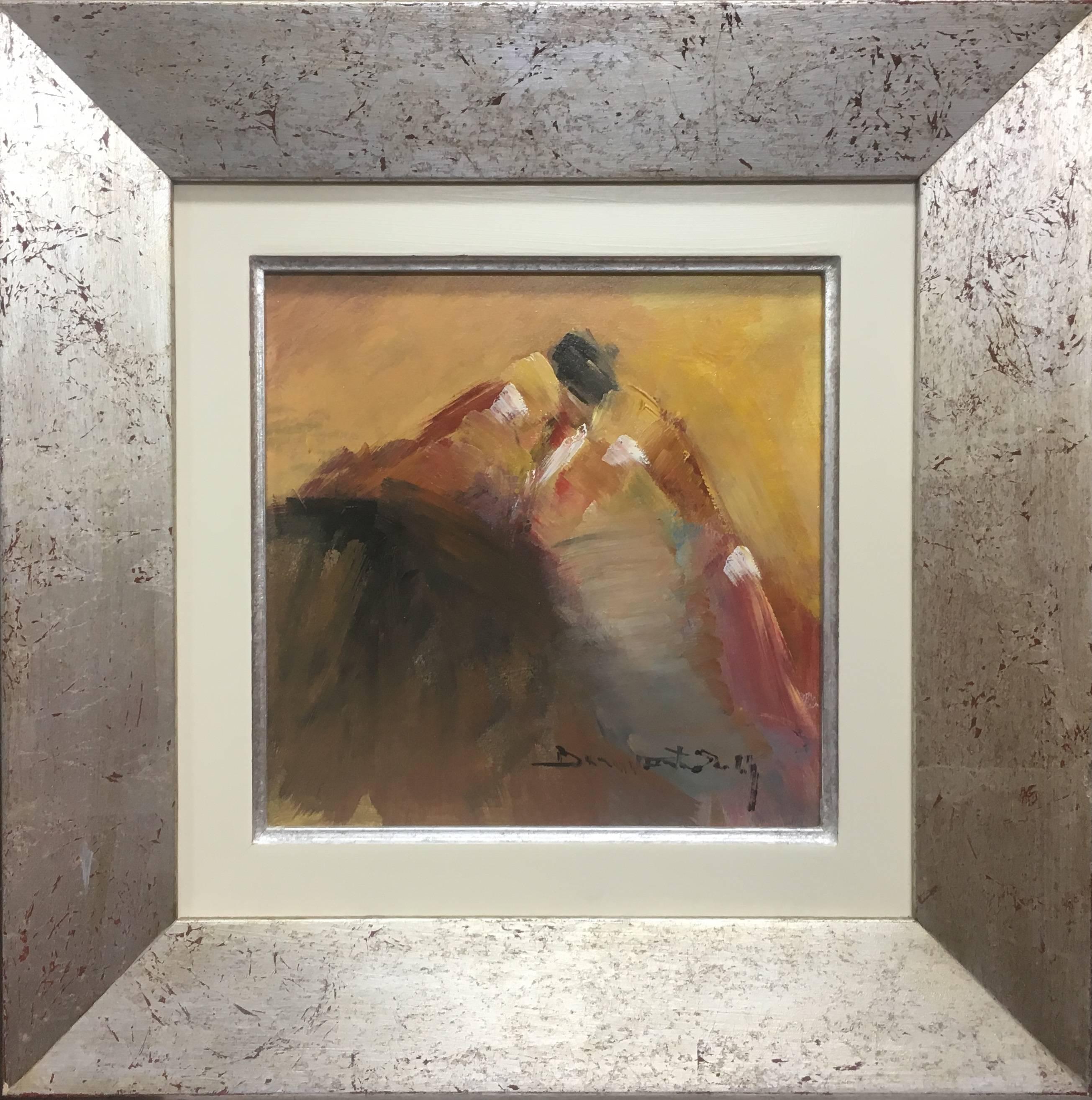 Benavente Solís. little. Tauromaquia Bullfight and bull  original expressionist  - Painting by Benavente Solis