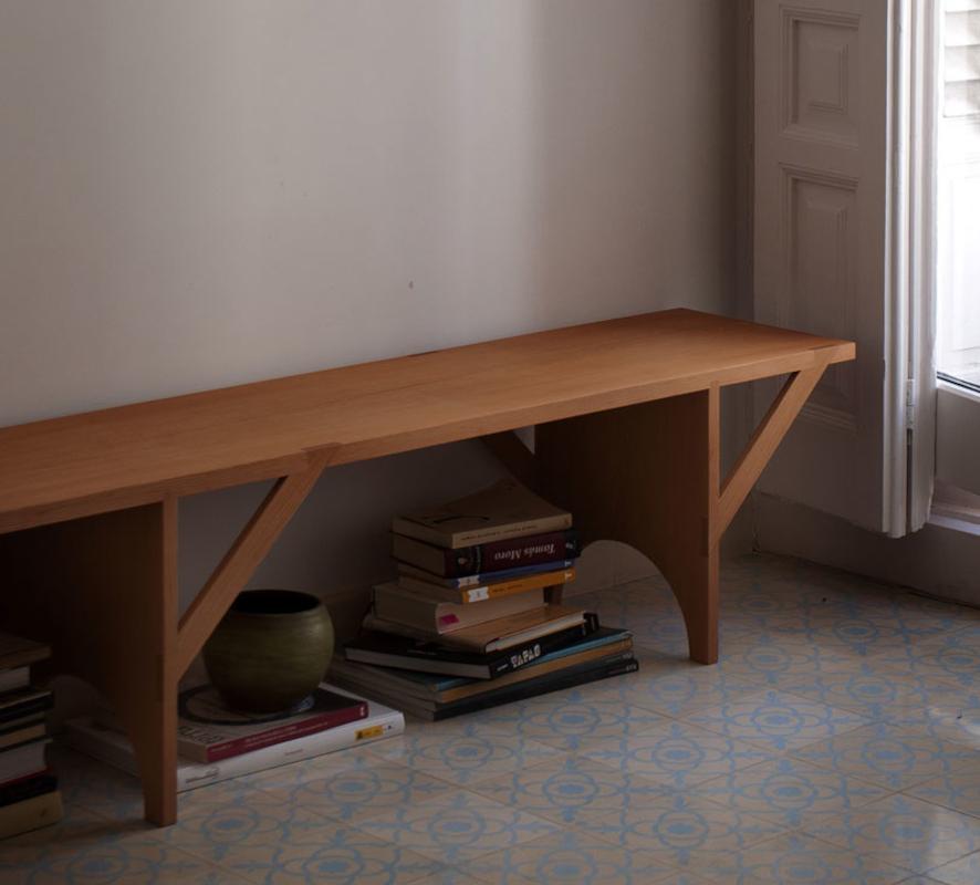 Contemporary handcrafted Shaker style Bench  from Oregon pine For Sale