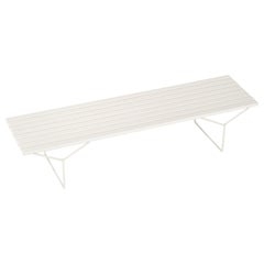 Bench " 400 " in white wood by Harry Bertoia for Knoll International.