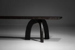 Panchina 80/20 di Vincent Vincent in Wood Wood bruciato Etnico Brutalista