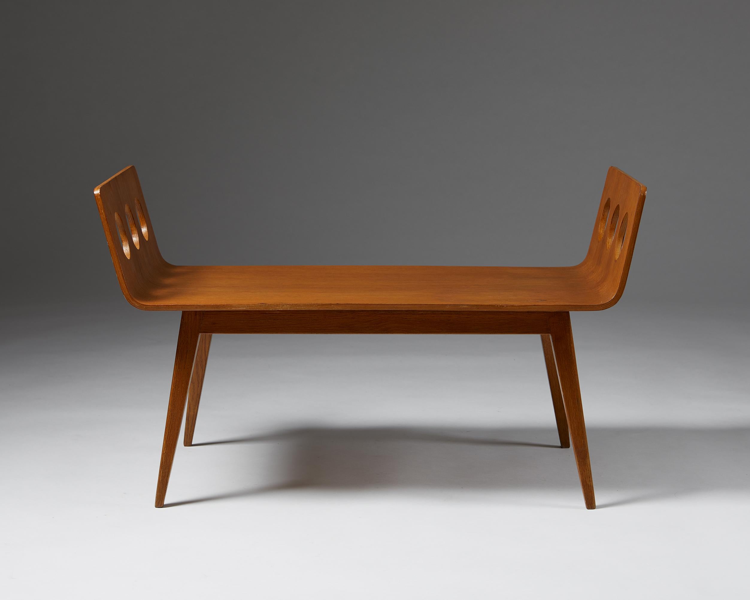 Mid-Century Modern Bench, Anonymous, Sweden, 1950's