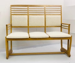 Bench Attributed to Gustave Serrurier-Bovy, New upholstery