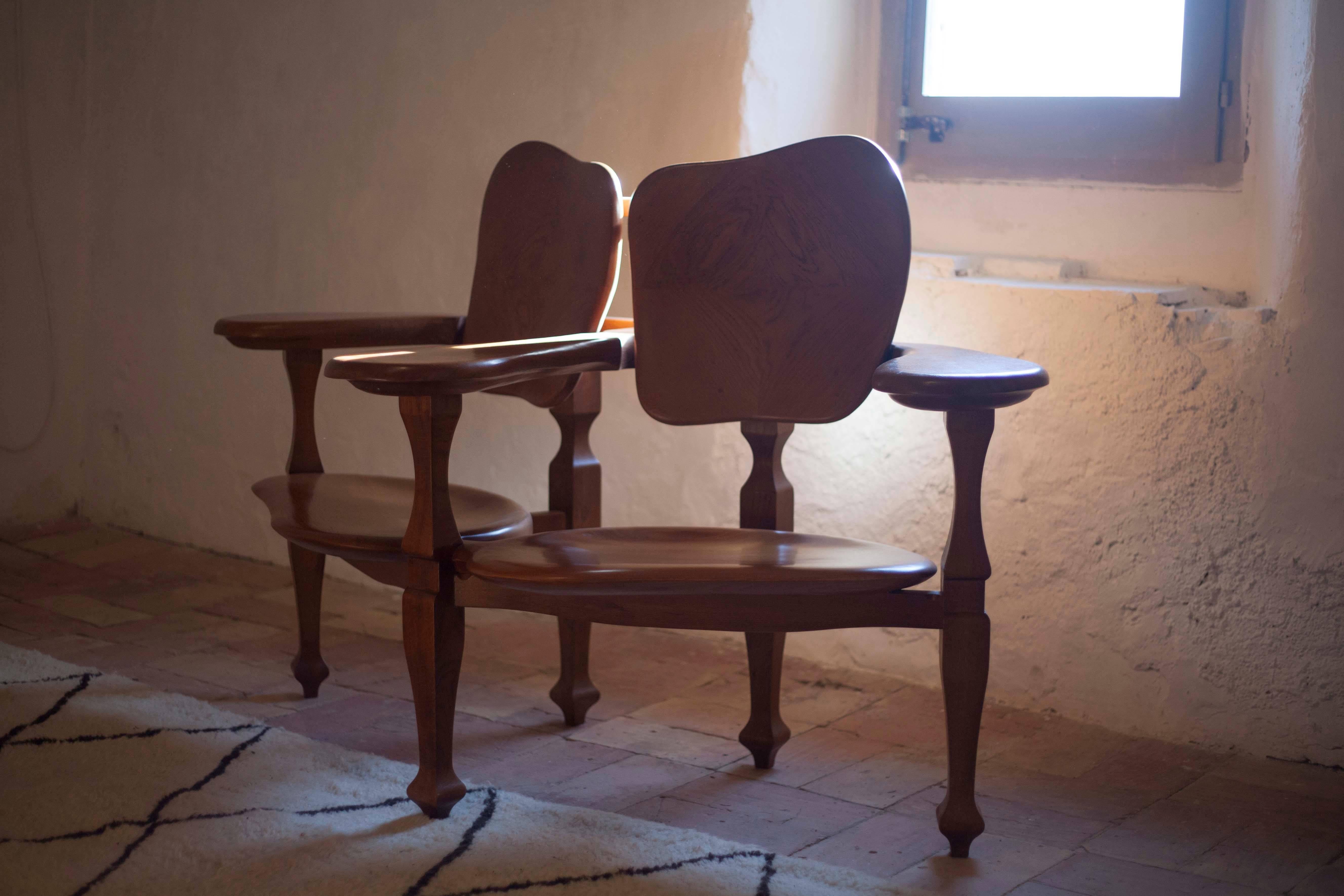 Varnished Bench by Antoni Gaudi for Casa Batllo, Manufactured by BD in 21st Century, Spain For Sale